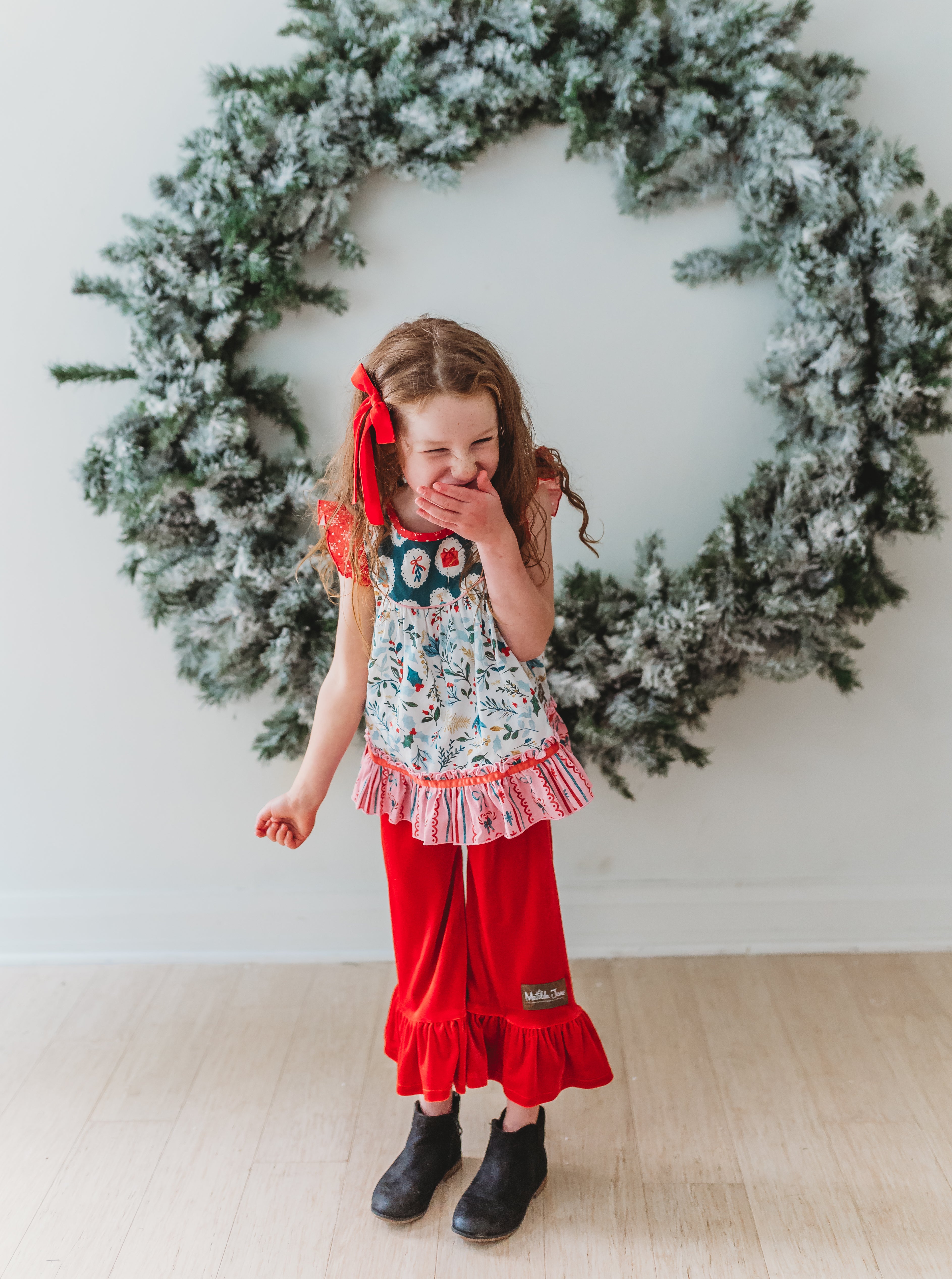 Mistletoe Magic Ruffle Tunic