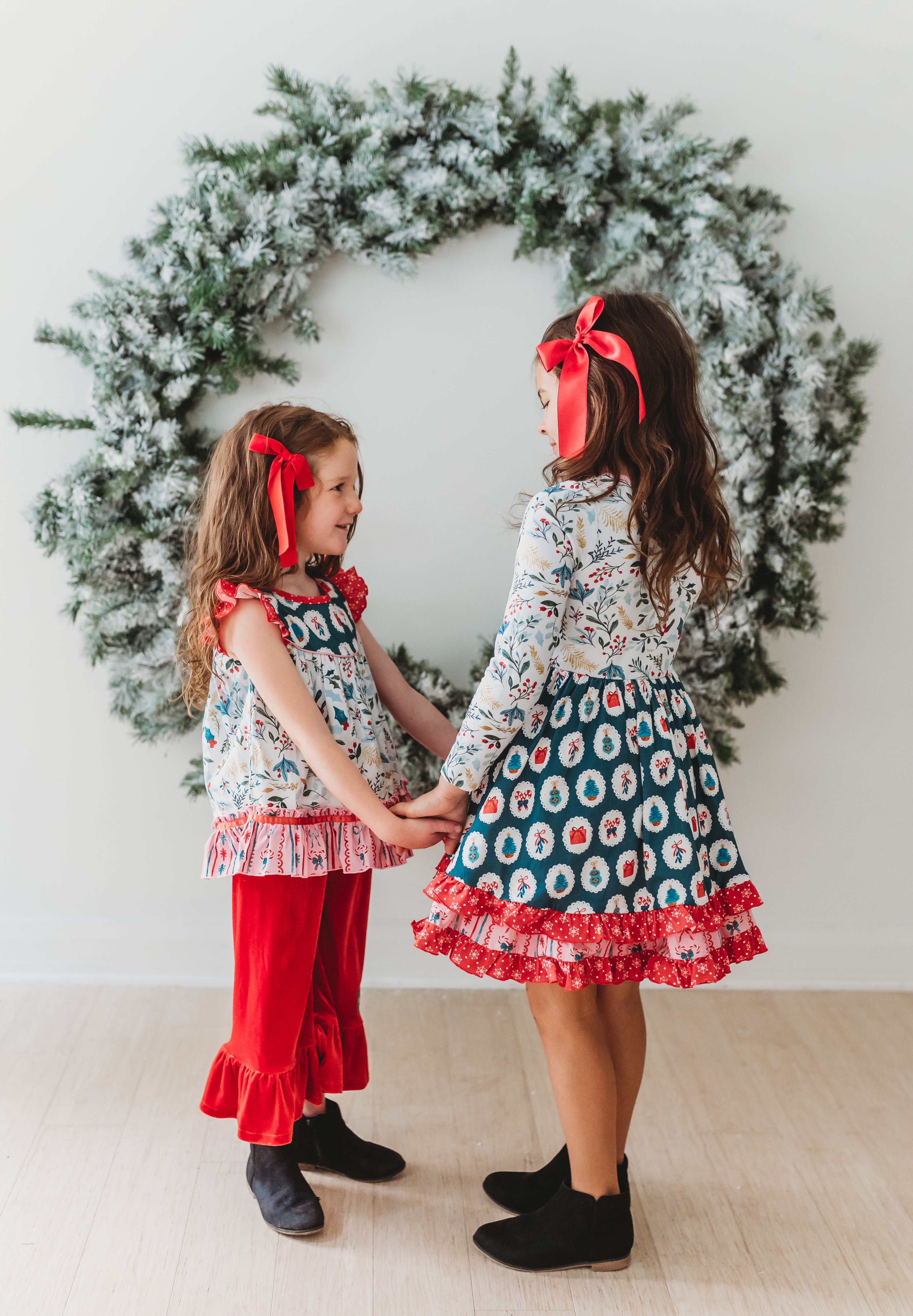 Ruby Reindeer Velvet Big Ruffles