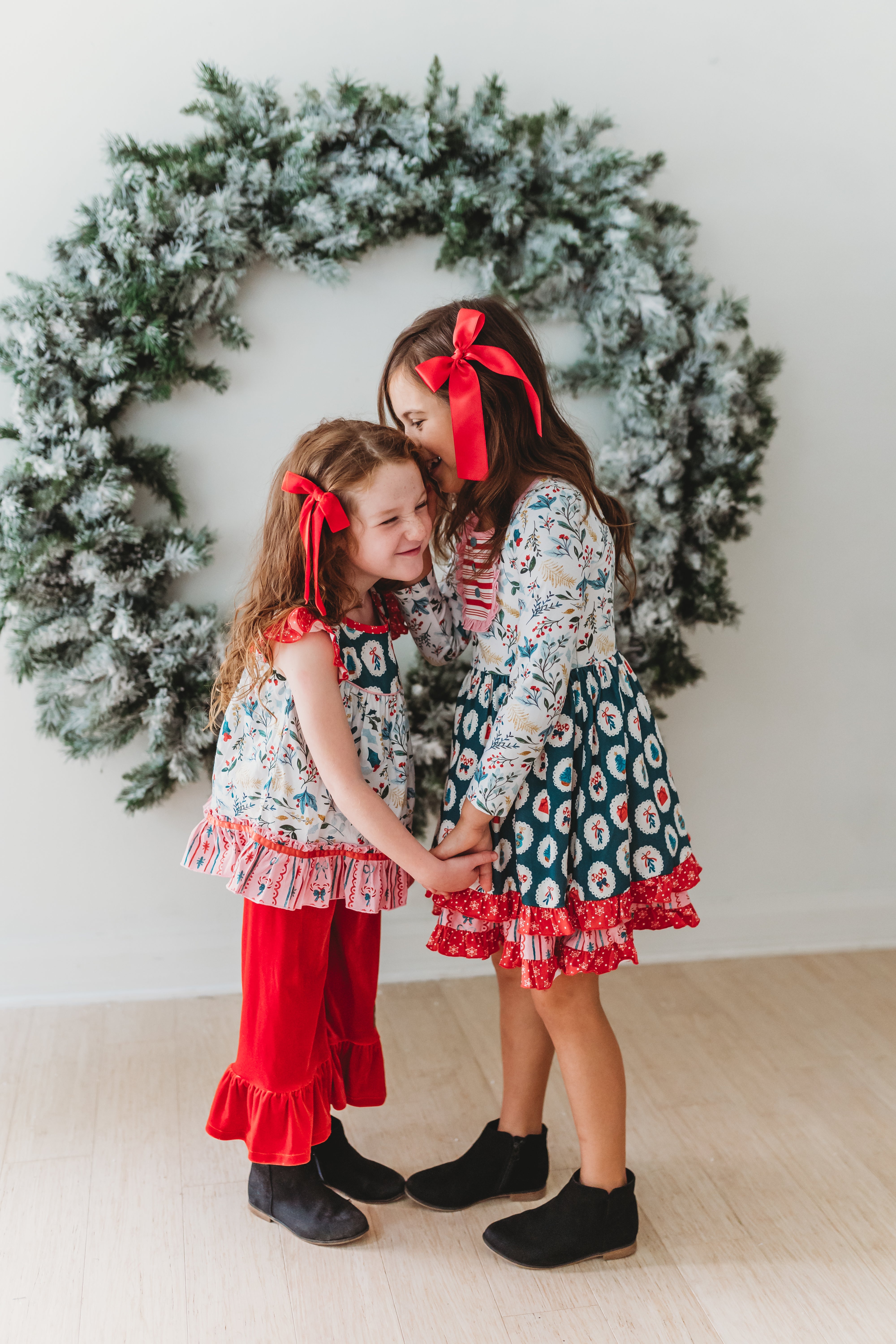 Ruby Reindeer Velvet Big Ruffles