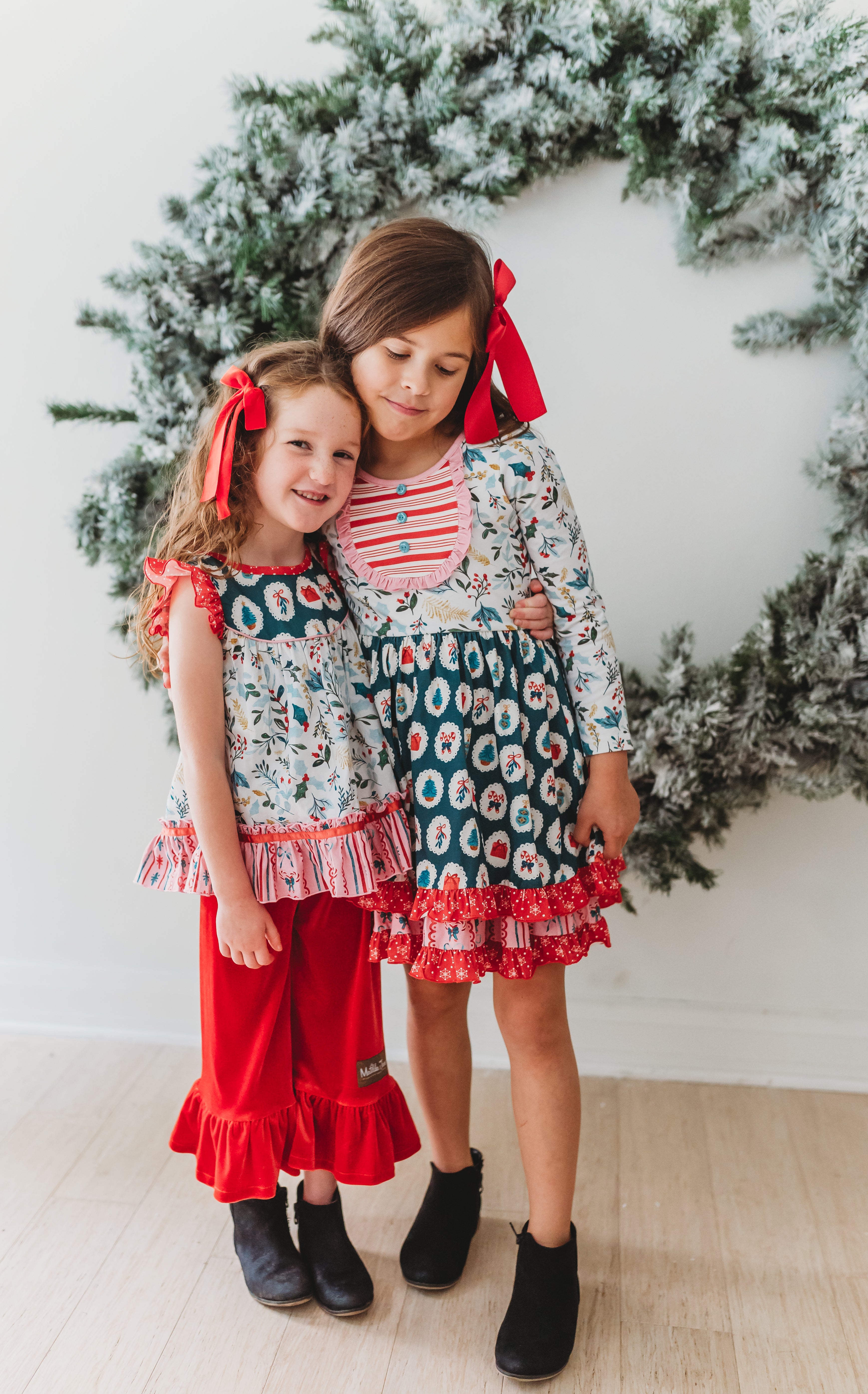 Ruby Reindeer Velvet Big Ruffles