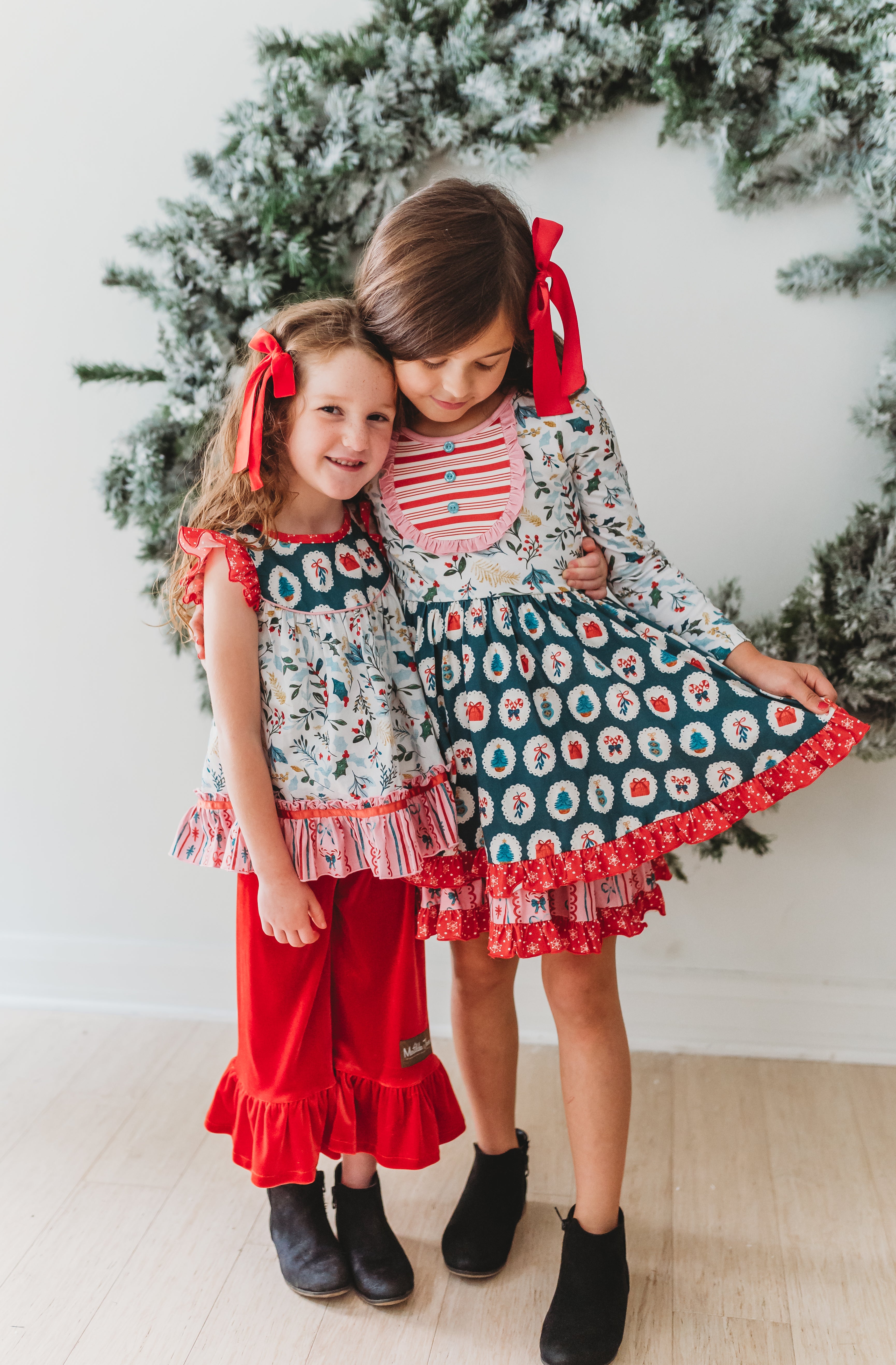 Ruby Reindeer Velvet Big Ruffles