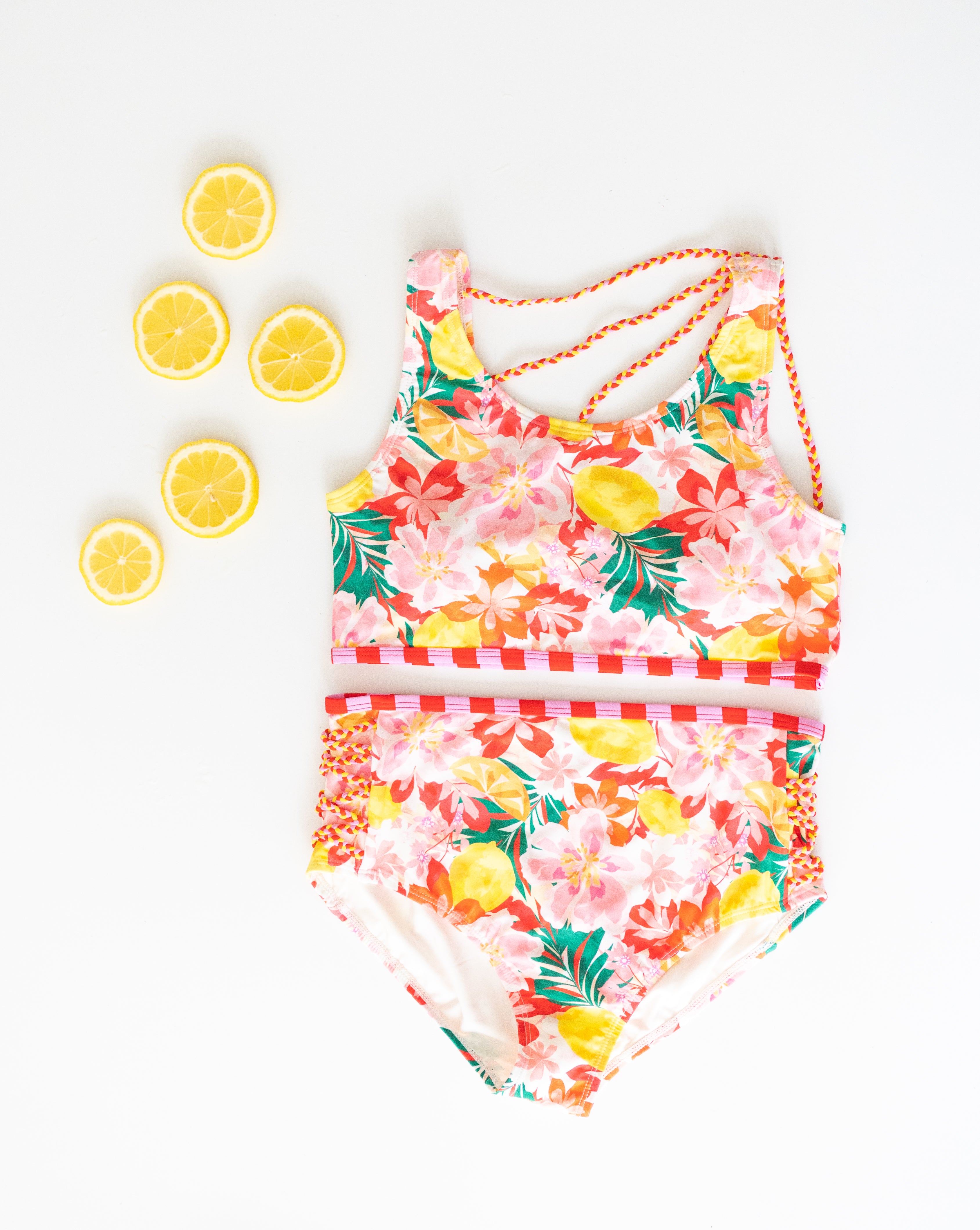 Two Piece Swimsuit | Luau Pink Hibiscus