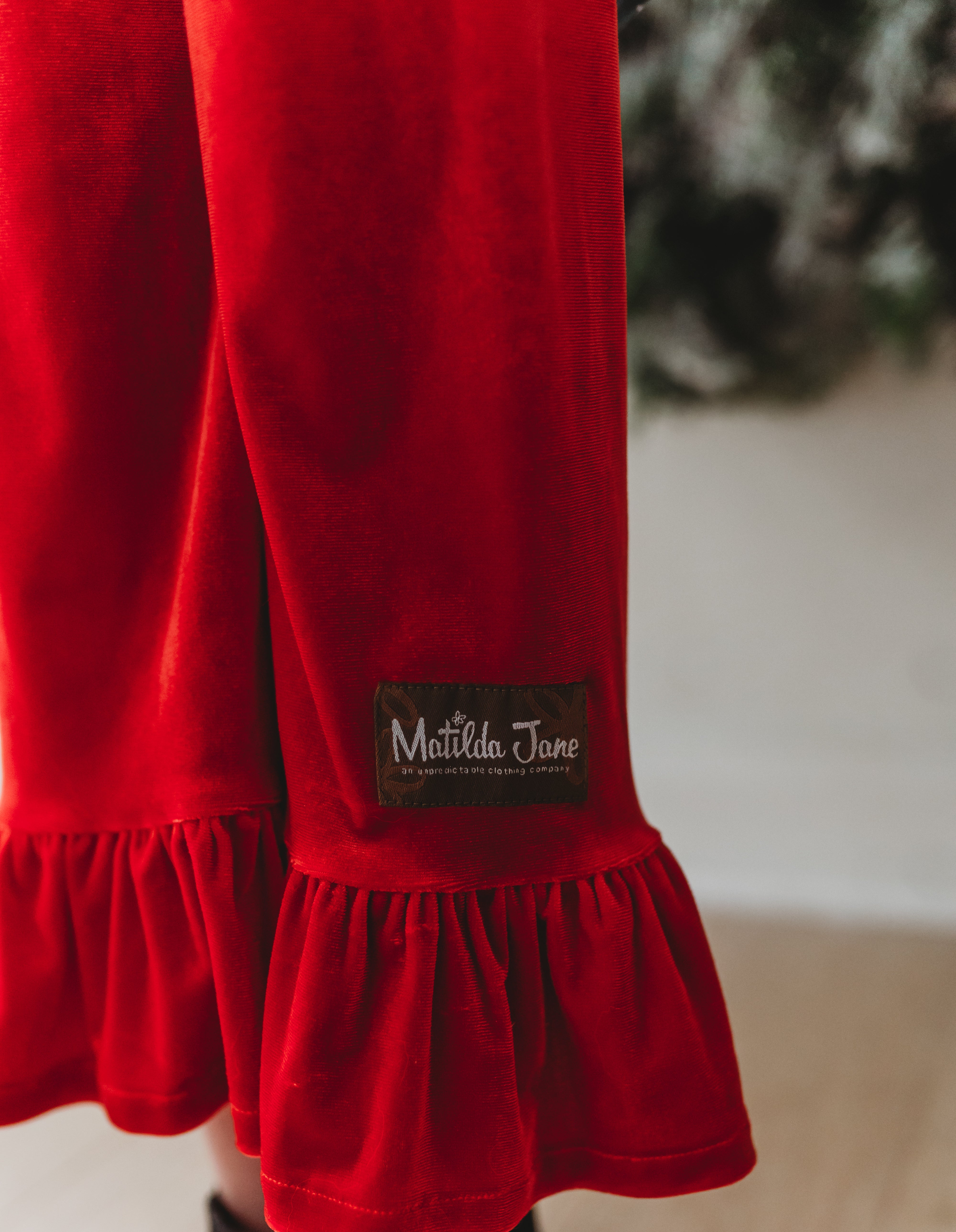 Ruby Reindeer Velvet Big Ruffles