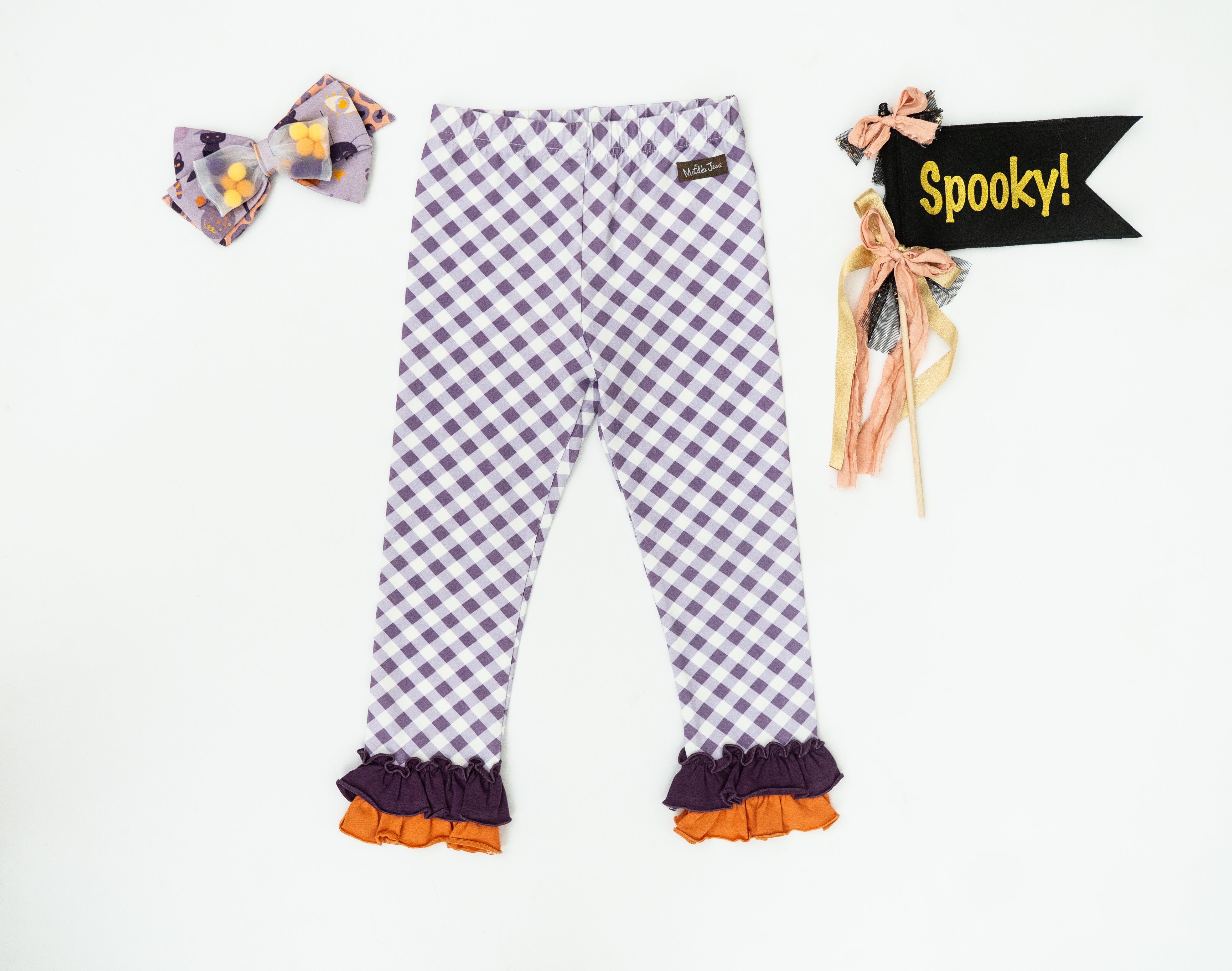 Gingham Goblin Ruffle Leggings (Pre-Order)