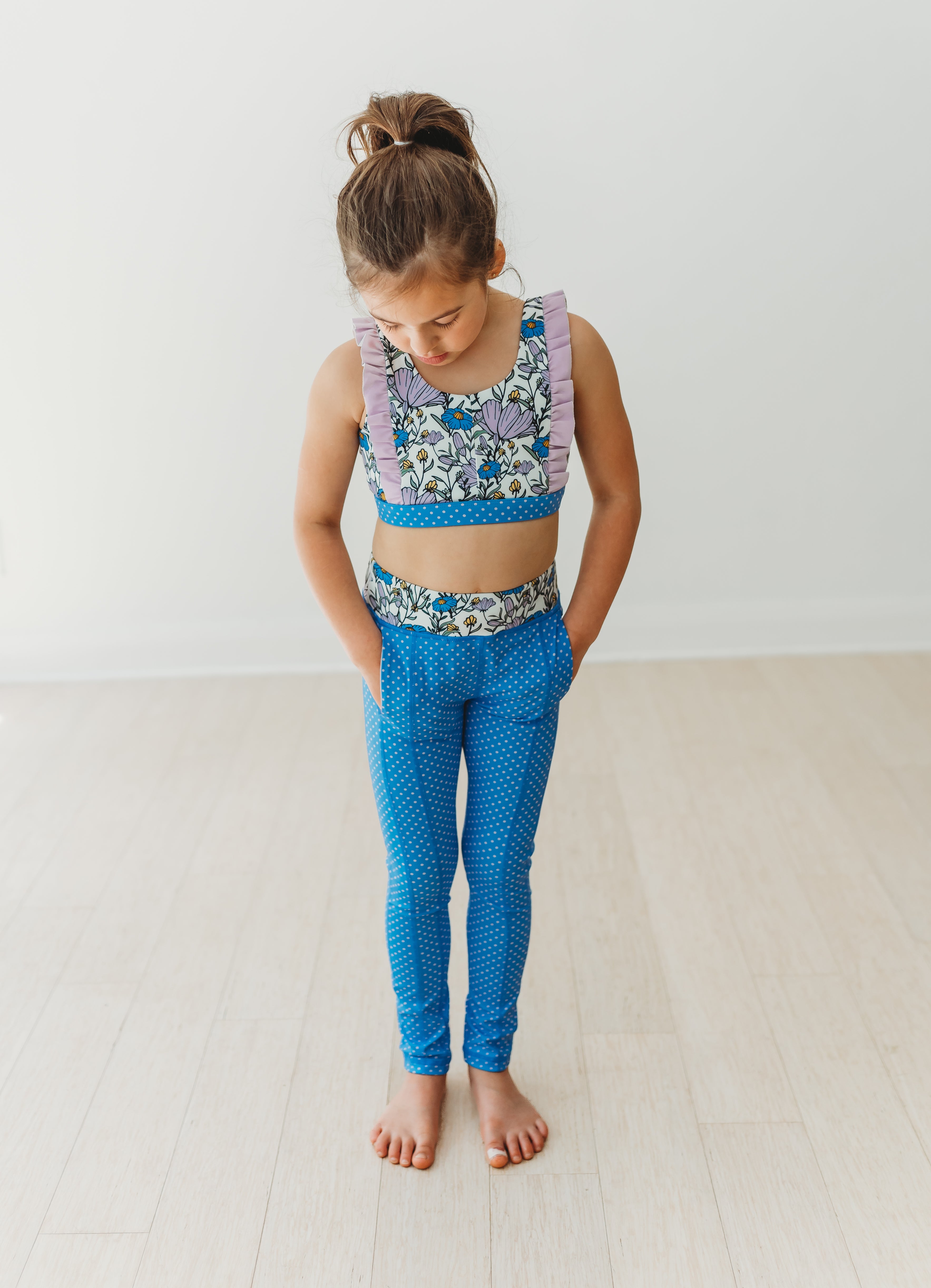 Blueberry Dot Active Leggings (Runs Small)