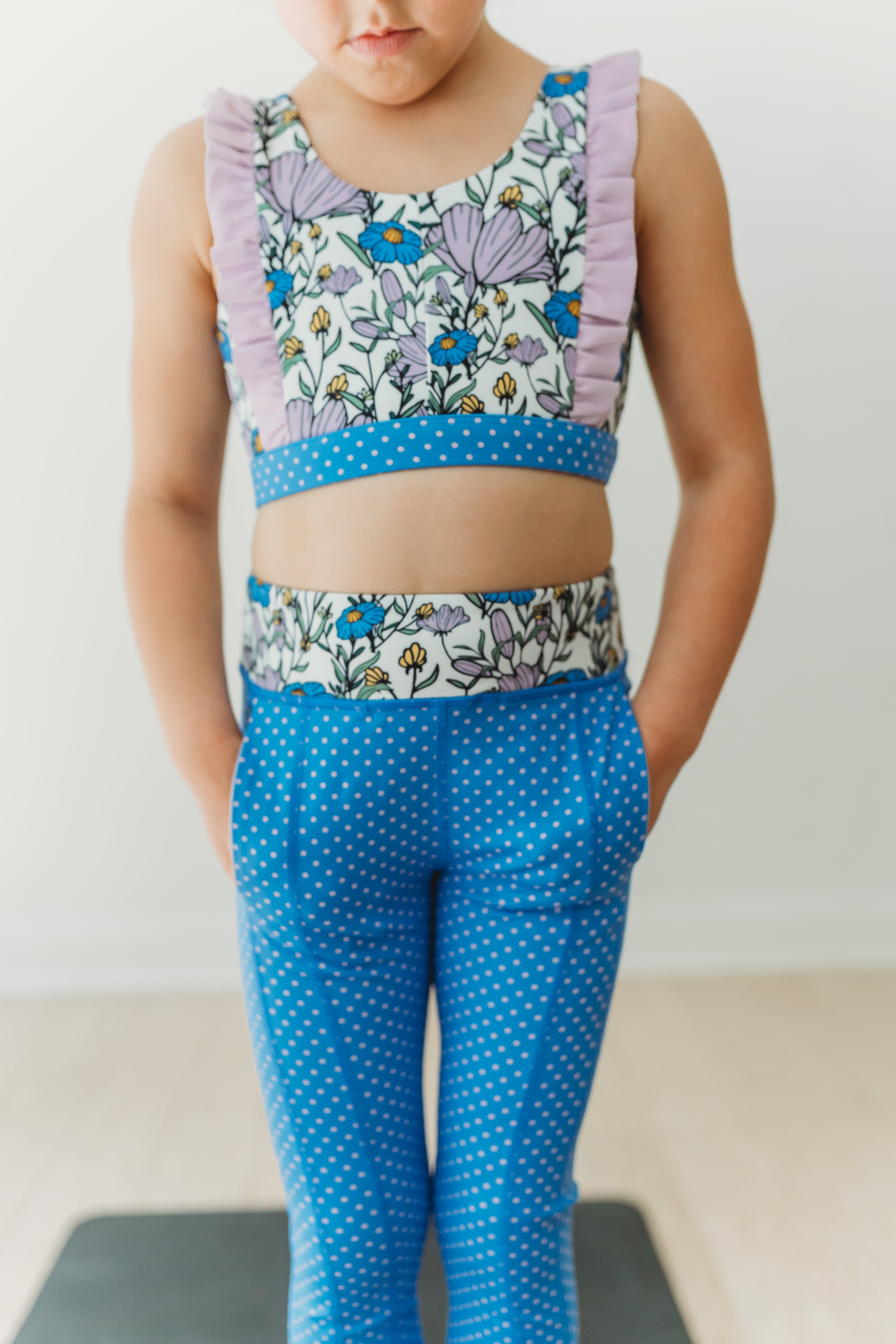 Blueberry Dot Active Leggings (Runs Small)