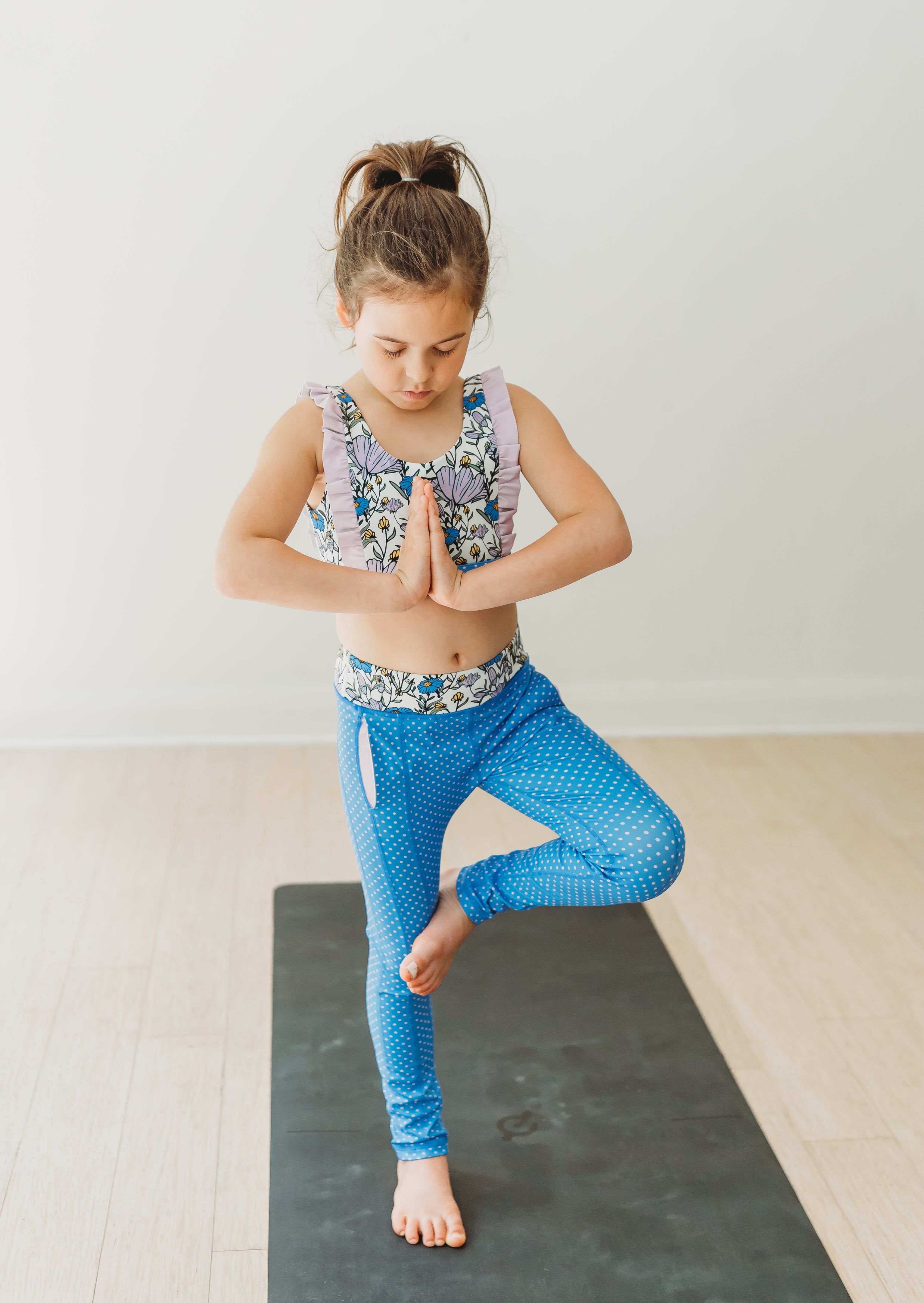 Blueberry Dot Active Leggings (Runs Small)