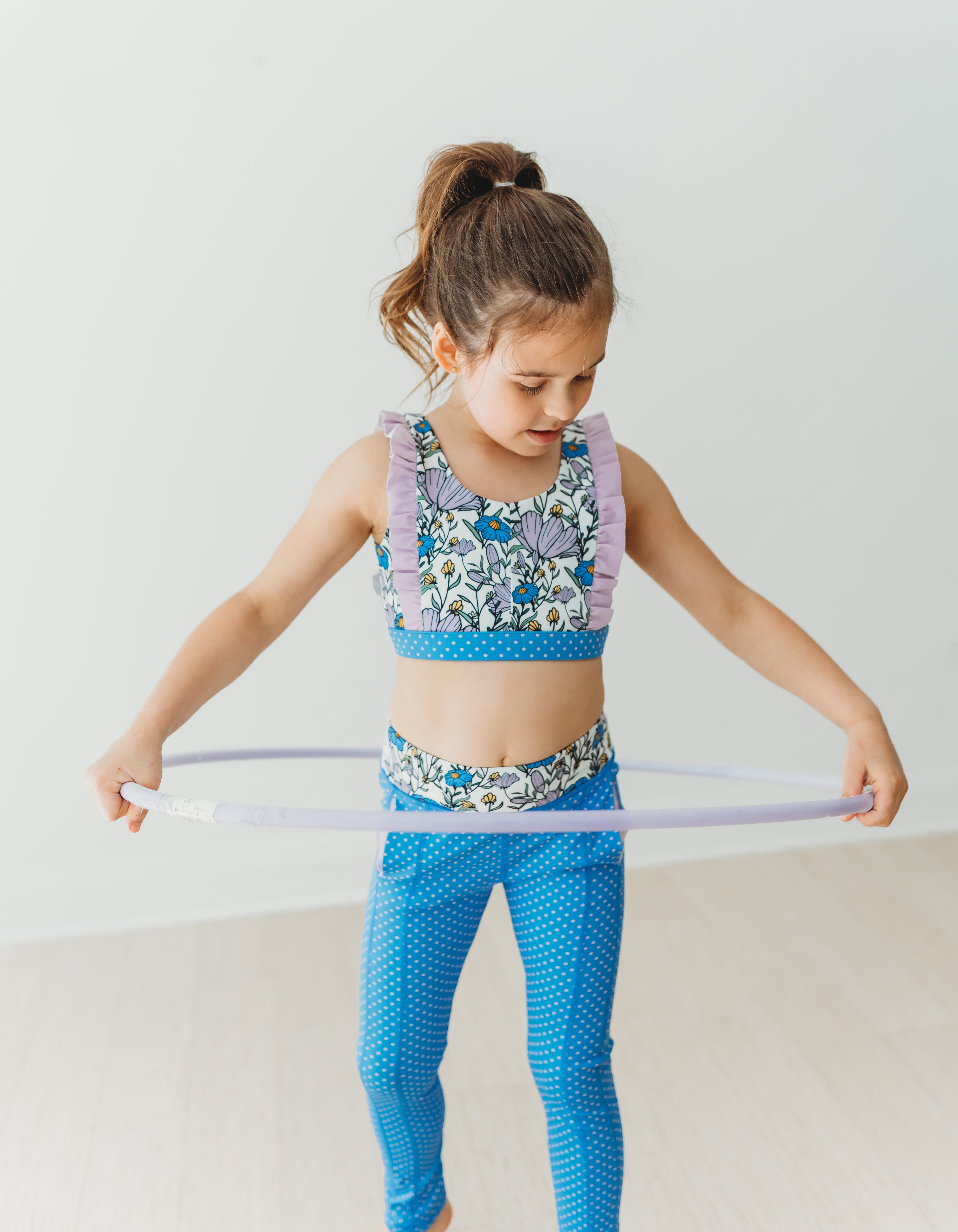 Blueberry Dot Active Leggings (Runs Small)