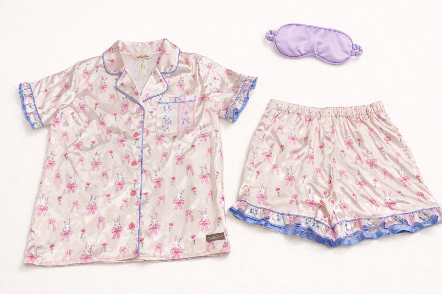 Bloom & Bunny Satin Lounge Set (Pre-Order)