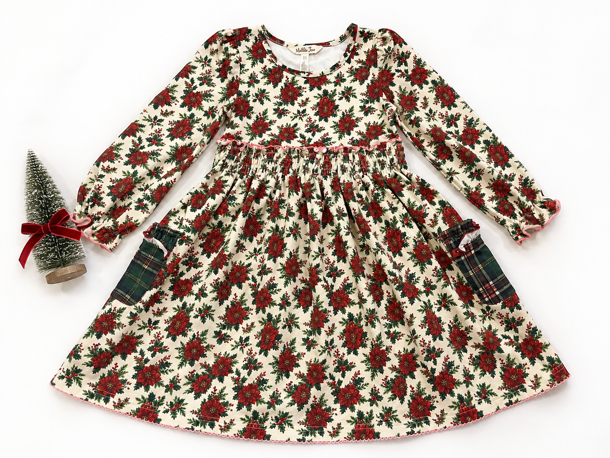 Poinsettia Parlor Lap Dress (Pre-Order)