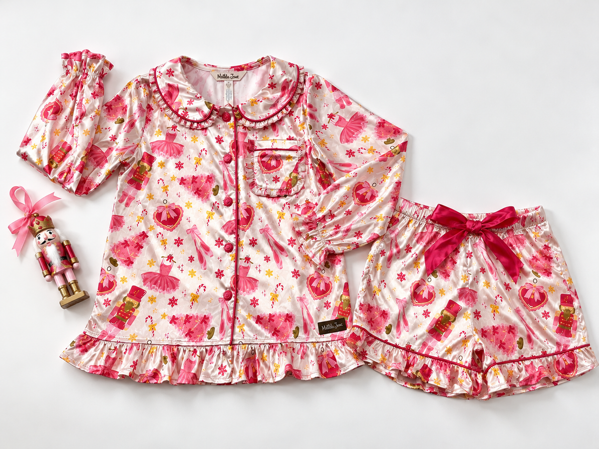 Sugarplum Soirée Satin Lounge Set (Pre-Order Ships End of October)