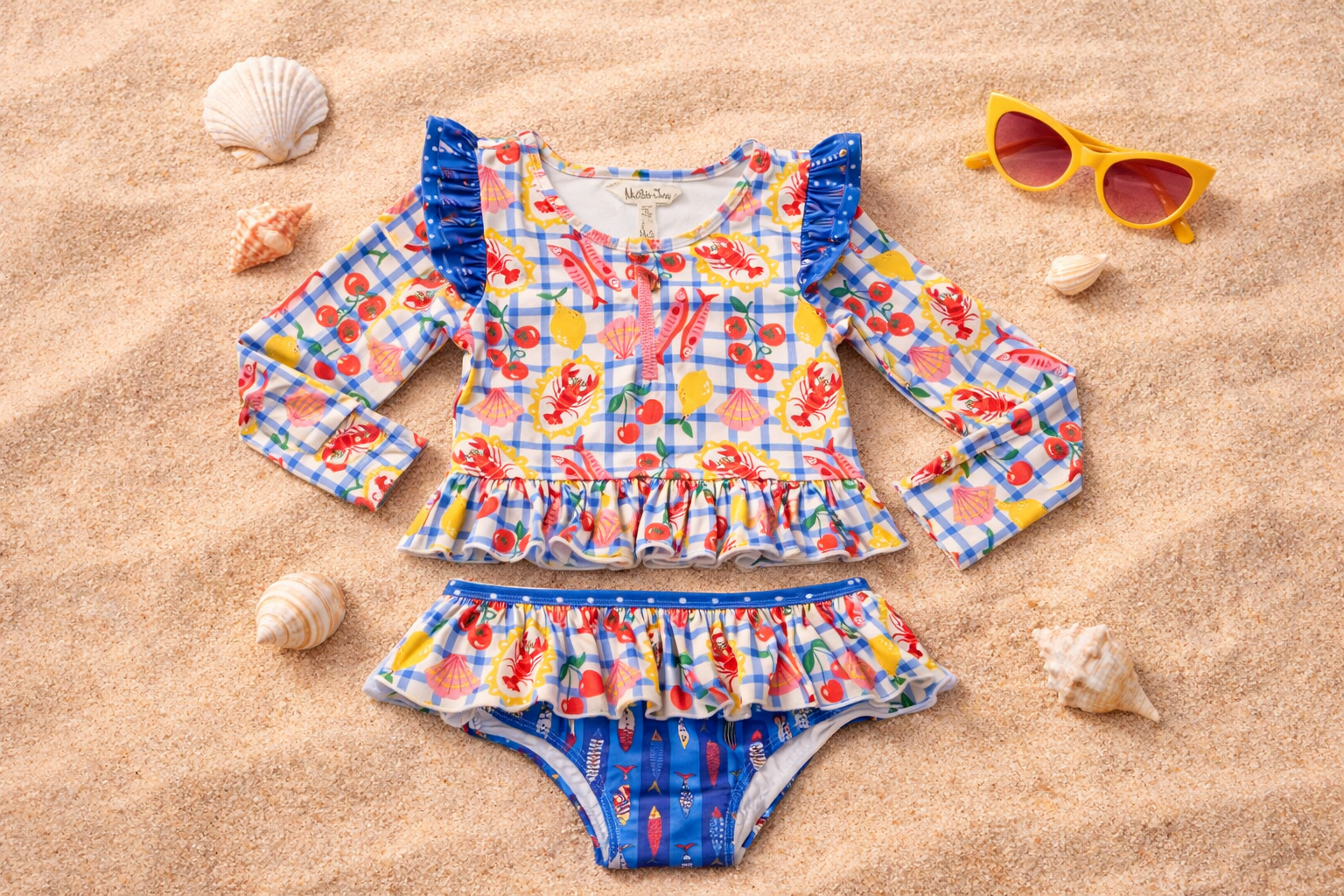 Rash Guard Swimsuit - Long Sleeve | Cherry Coast (Pre-Order)