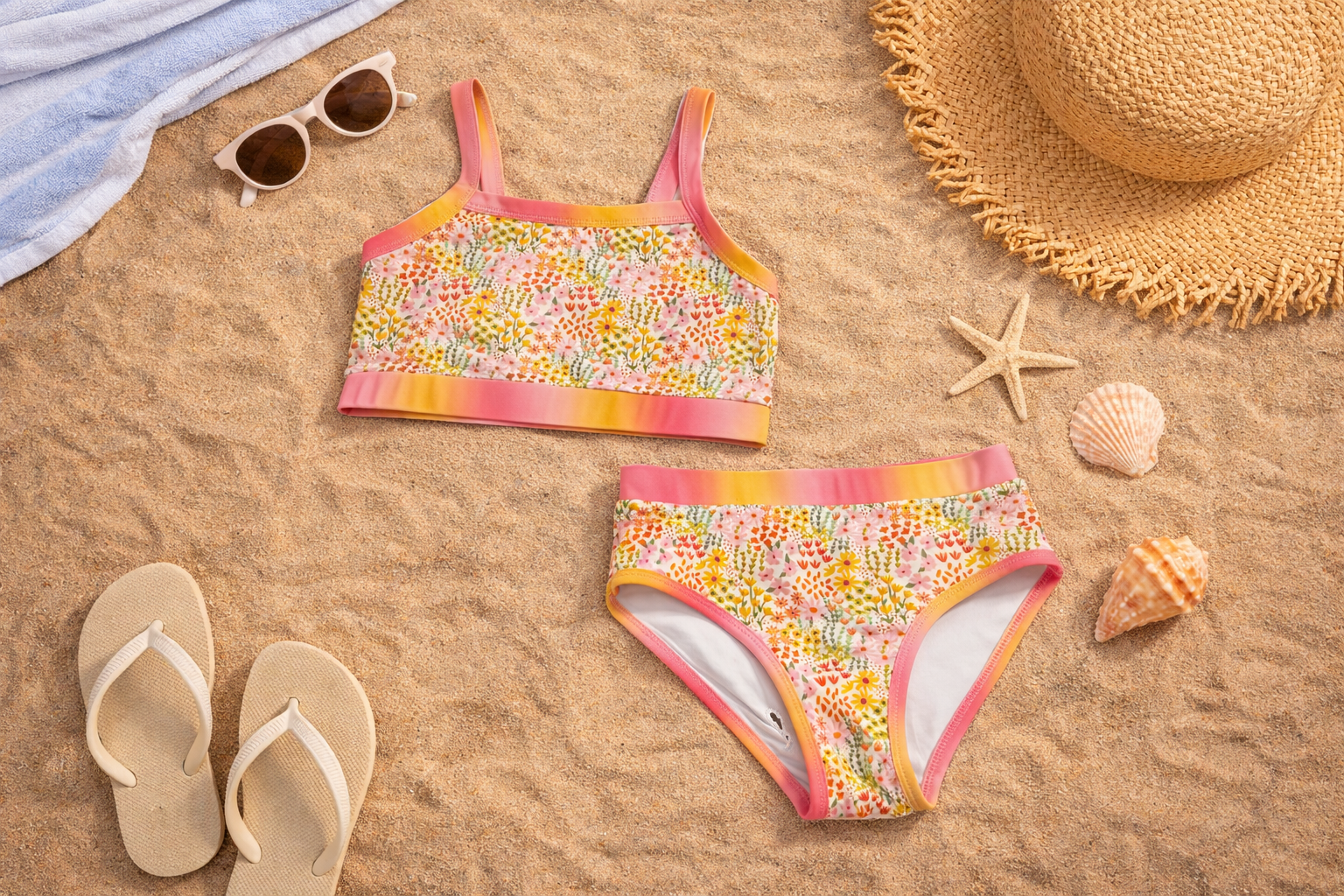 Ombre Two Piece Swimsuit | Sunlit Meadow (Pre-Order)