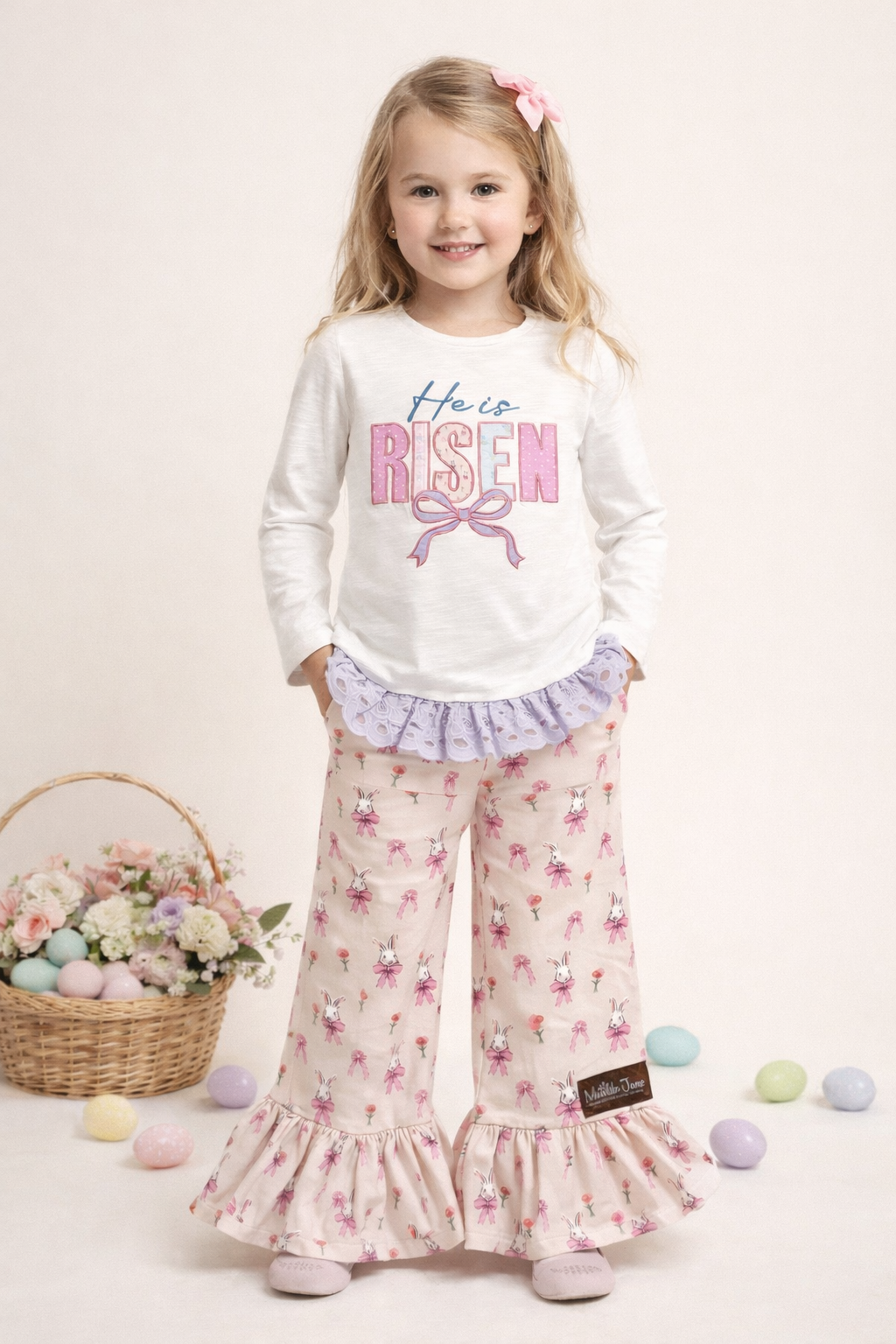 He is Risen Applique Ruffle Tee (Pre-Order)