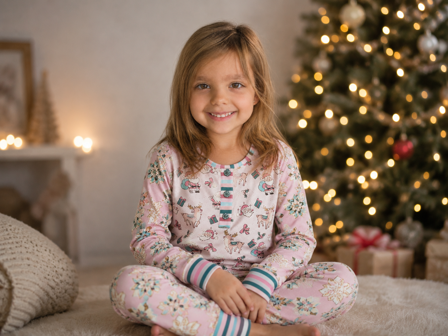 Santa's Sugarplum Fitted Lounge Set