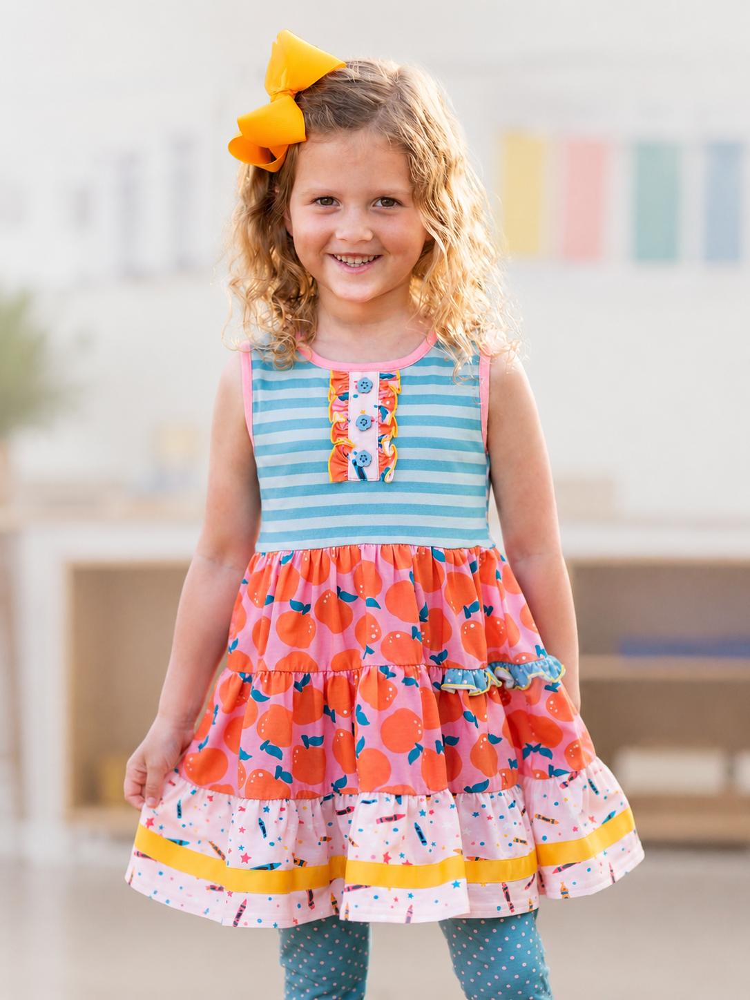 Apple of My Eye Button Dress