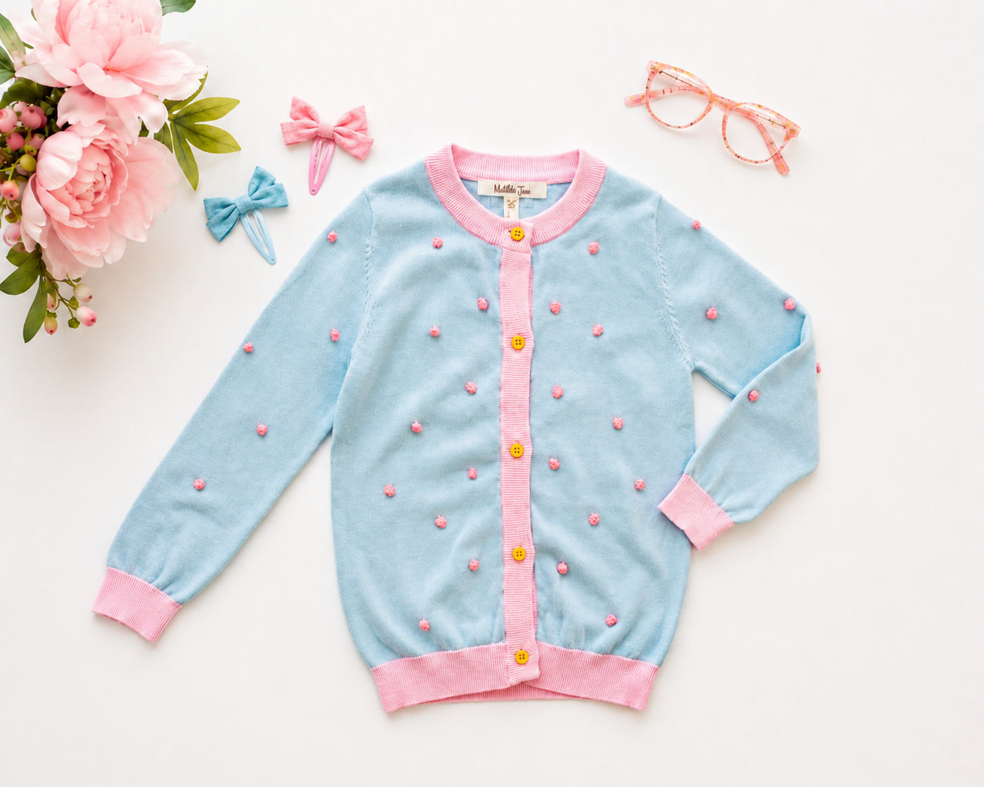 ボニー・マック・ボンゾ MERRYTHOUGHT キルトスタイル Sprouting Smiles Cardigan – Matilda Jane Clothing