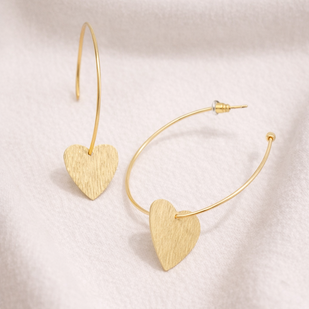 Sweetheart Hoop Earrings