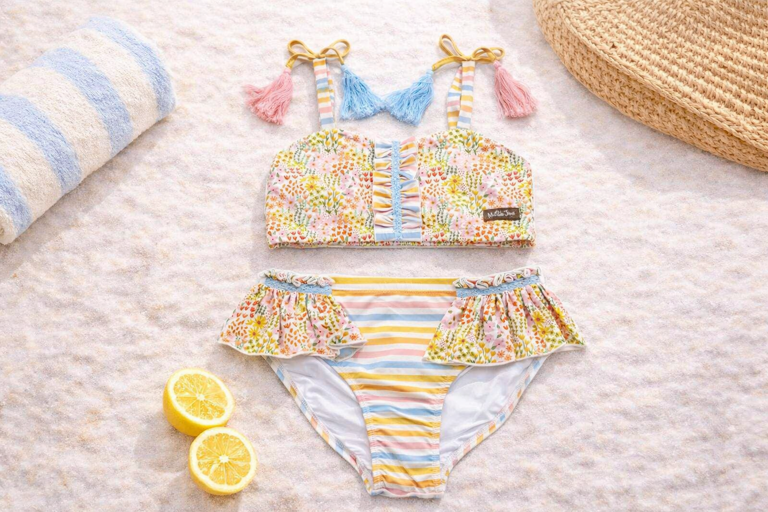 Tassel Two Piece Swimsuit | Sunlit Meadow (Pre-Order)