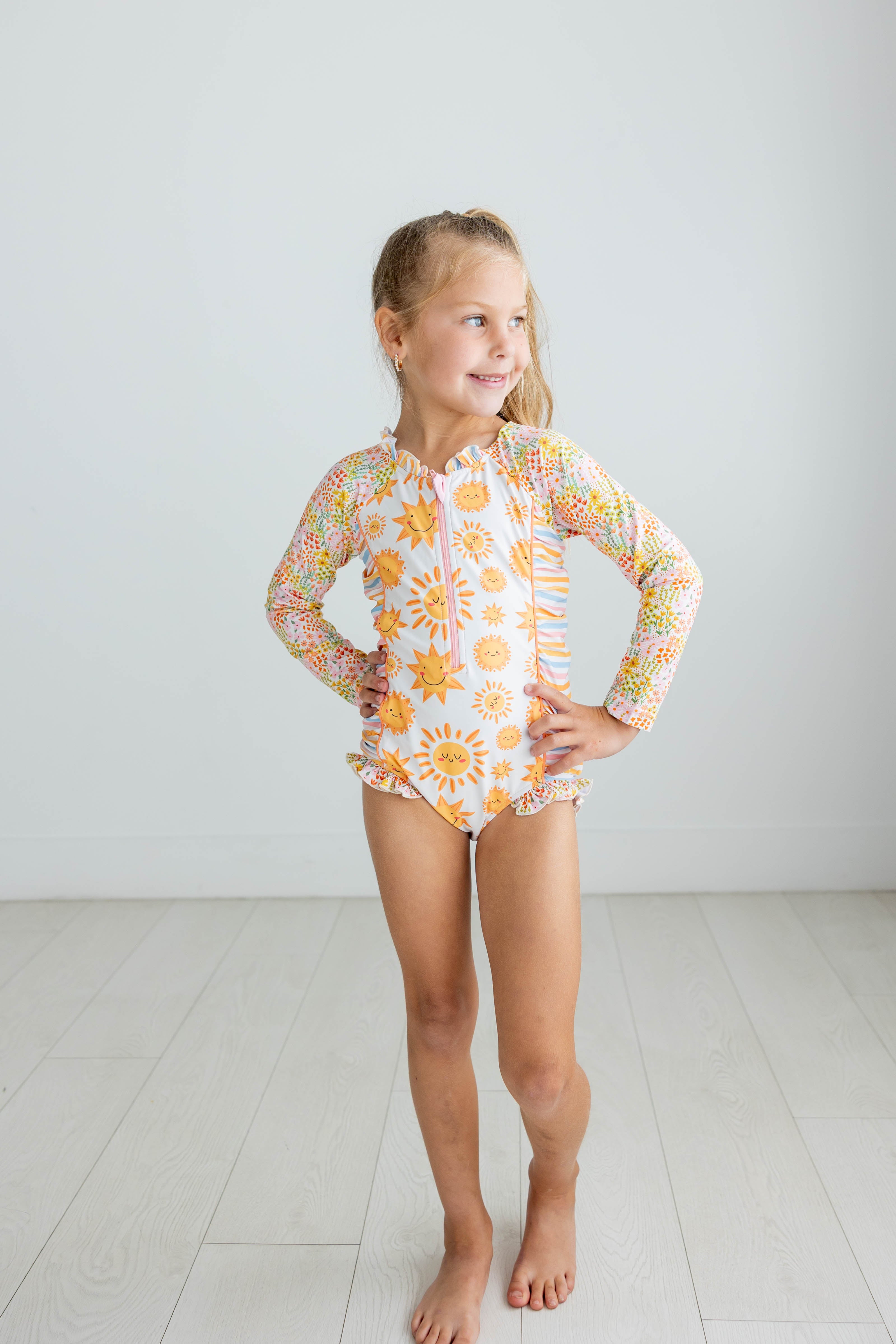 Rash Guard Swimsuit - Long Sleeve | Sunny Days Ahead (Pre-Order)