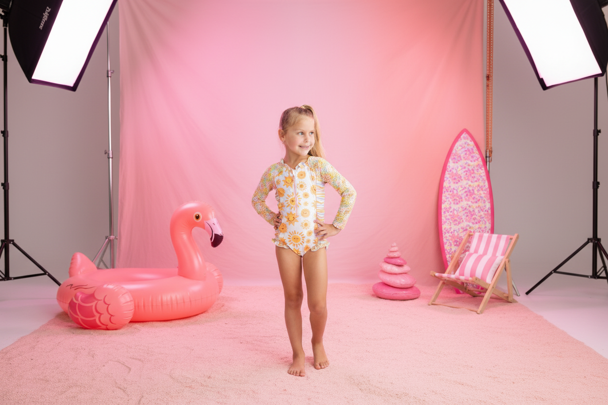 Rash Guard Swimsuit - Long Sleeve | Sunny Days Ahead (Pre-Order)