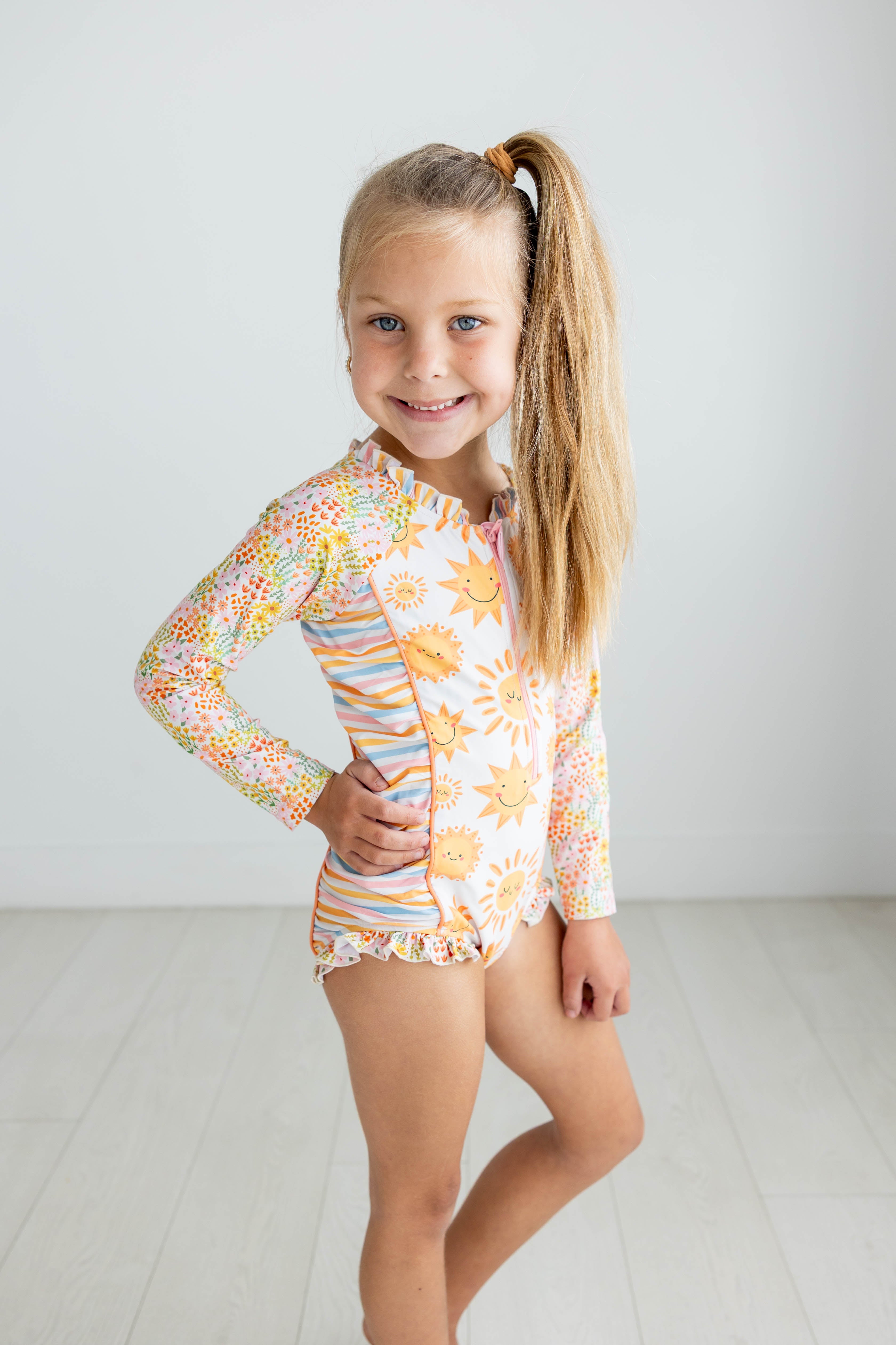 Rash Guard Swimsuit - Long Sleeve | Sunny Days Ahead (Pre-Order)