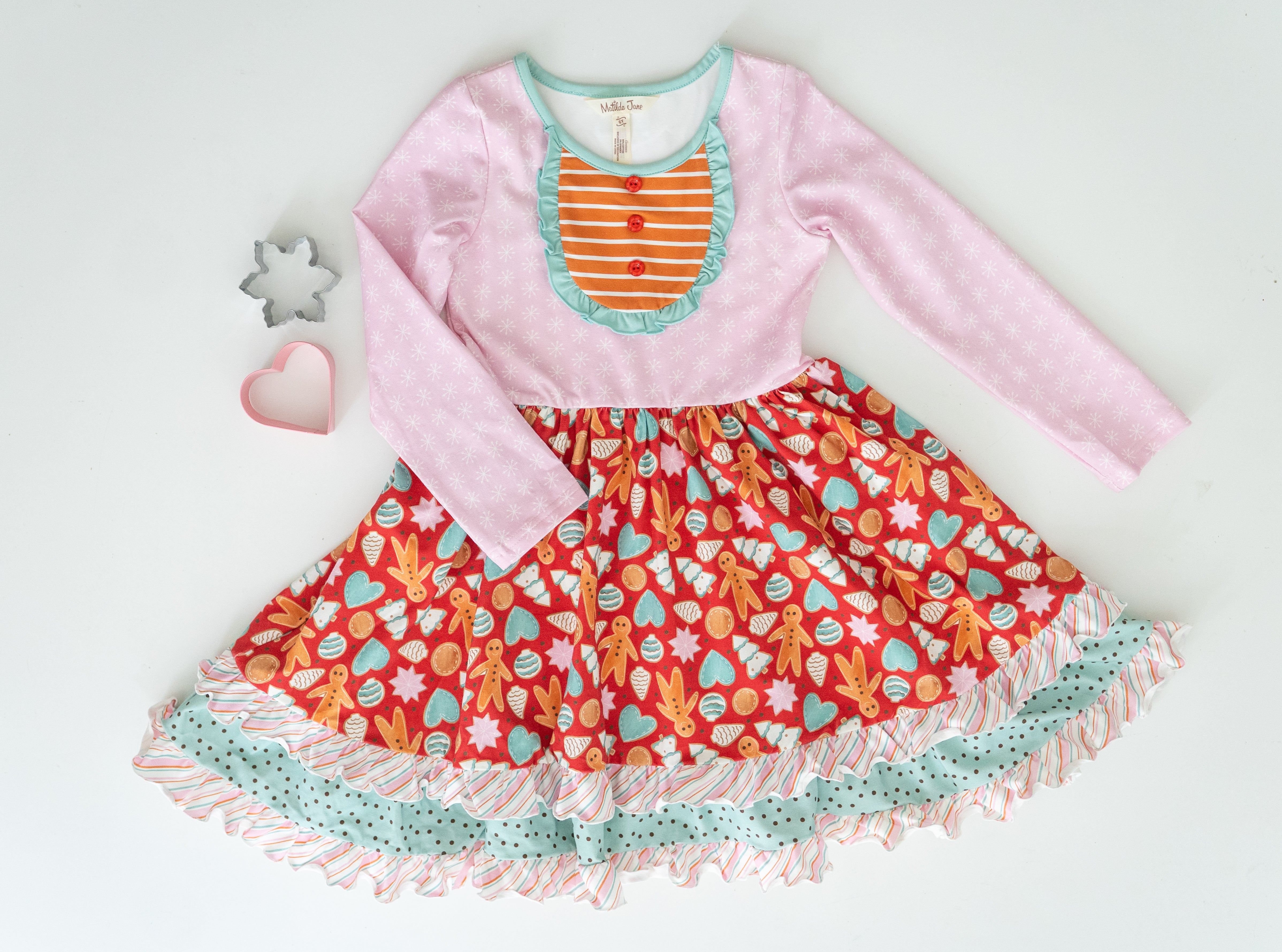 Merry Gingerbread Moments Bib Dress