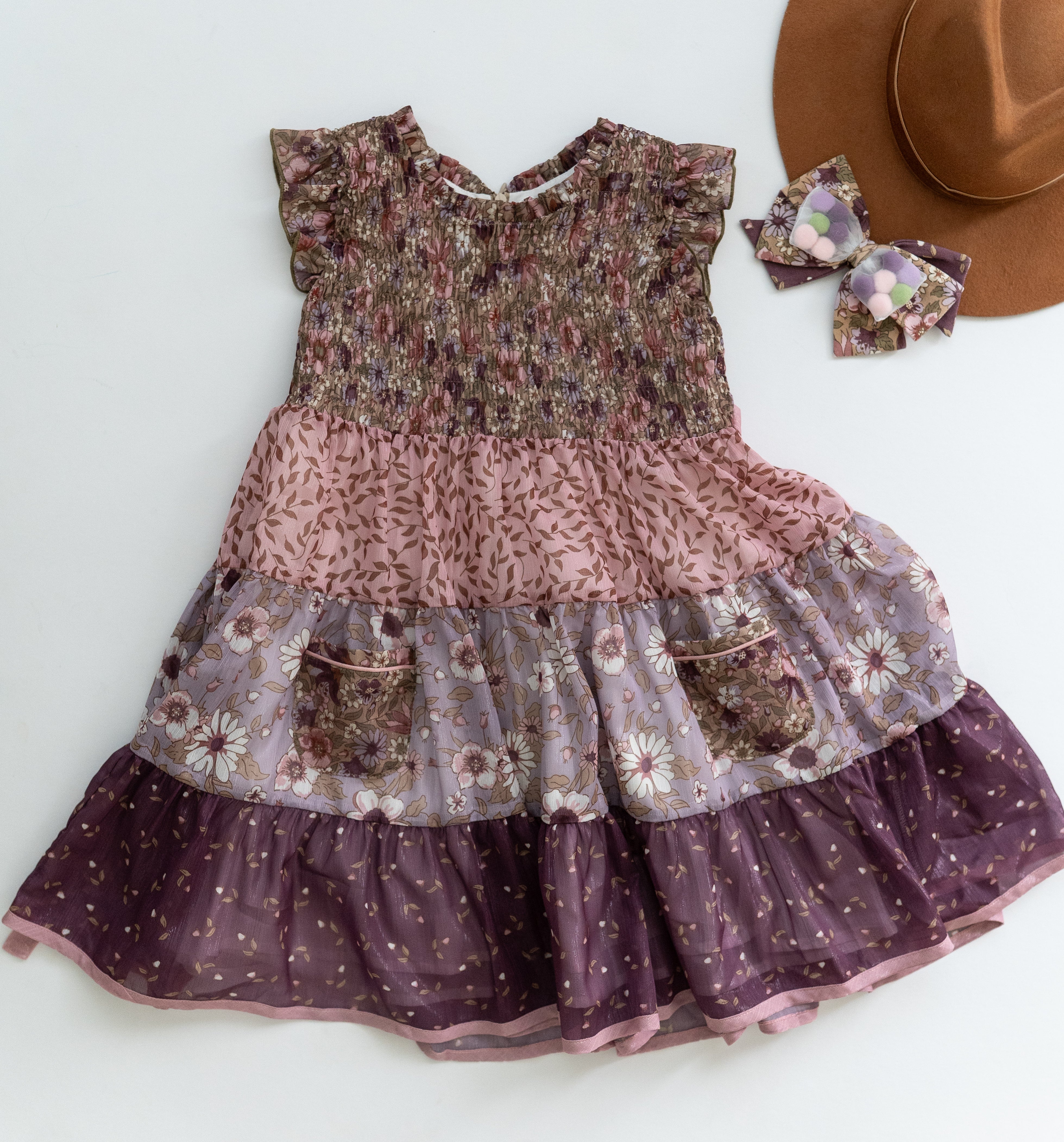 Mulberry Mischief Shimmer Dress (Pre-Order)