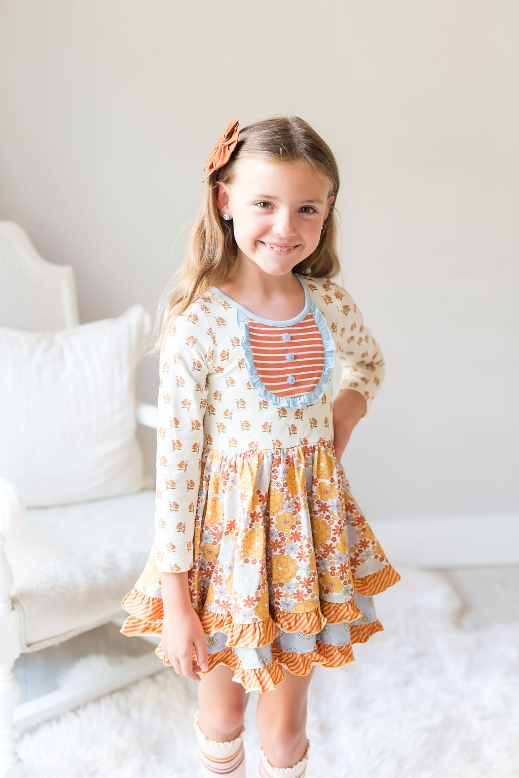 Double Ruffle Dress Garden Groovy Delights