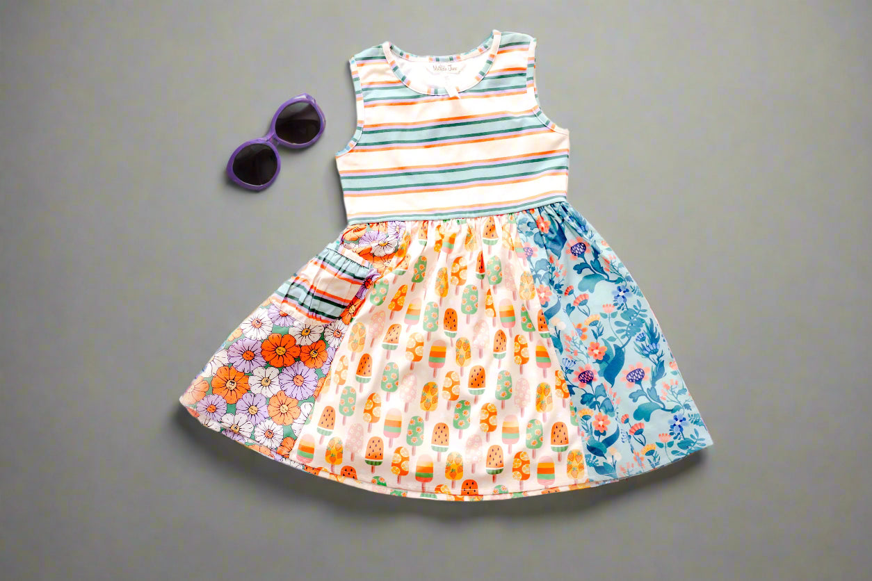 Under The Sun Panel Dress (Pre-Order)
