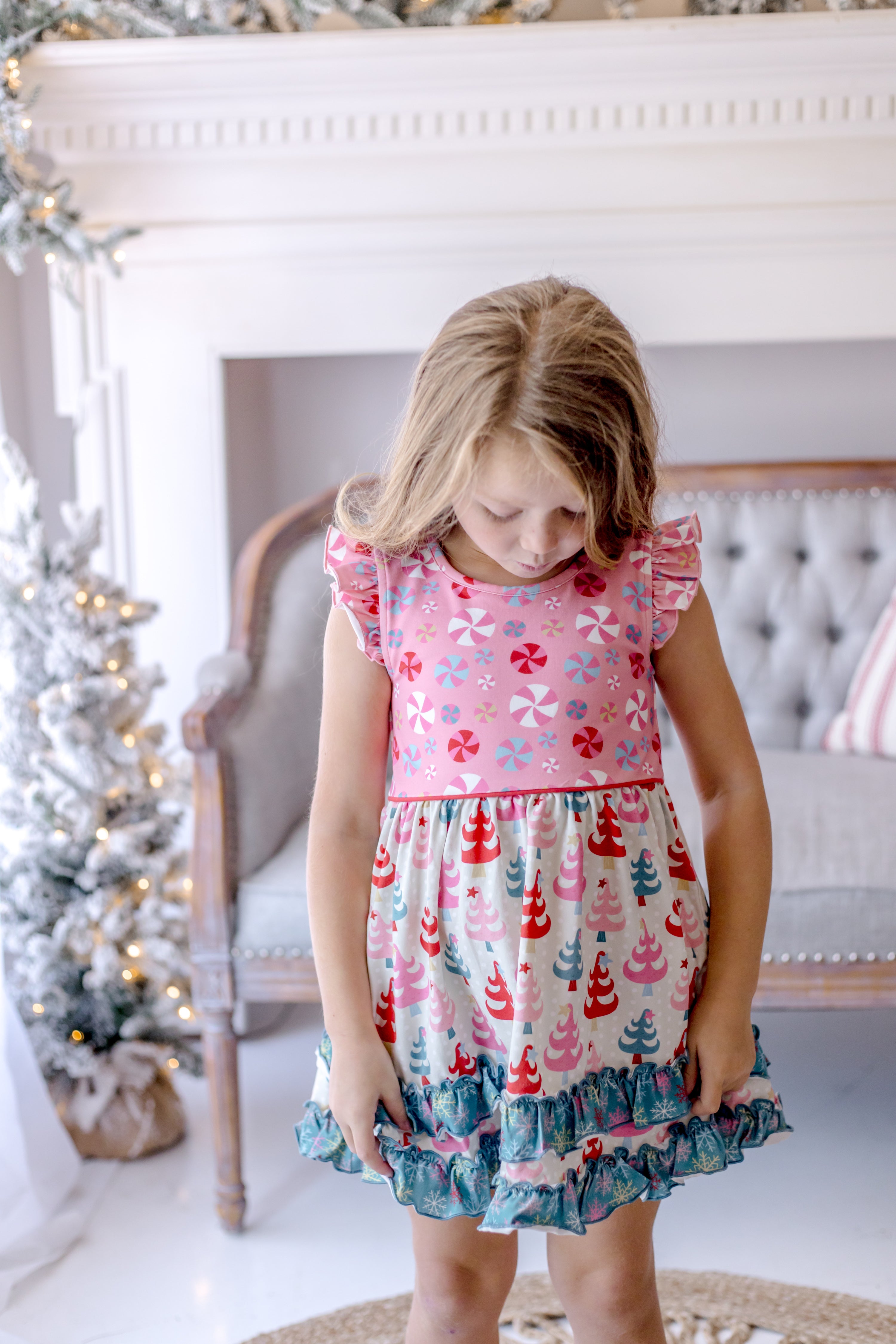 Twinkle Tree Treasures Ruffle Dress