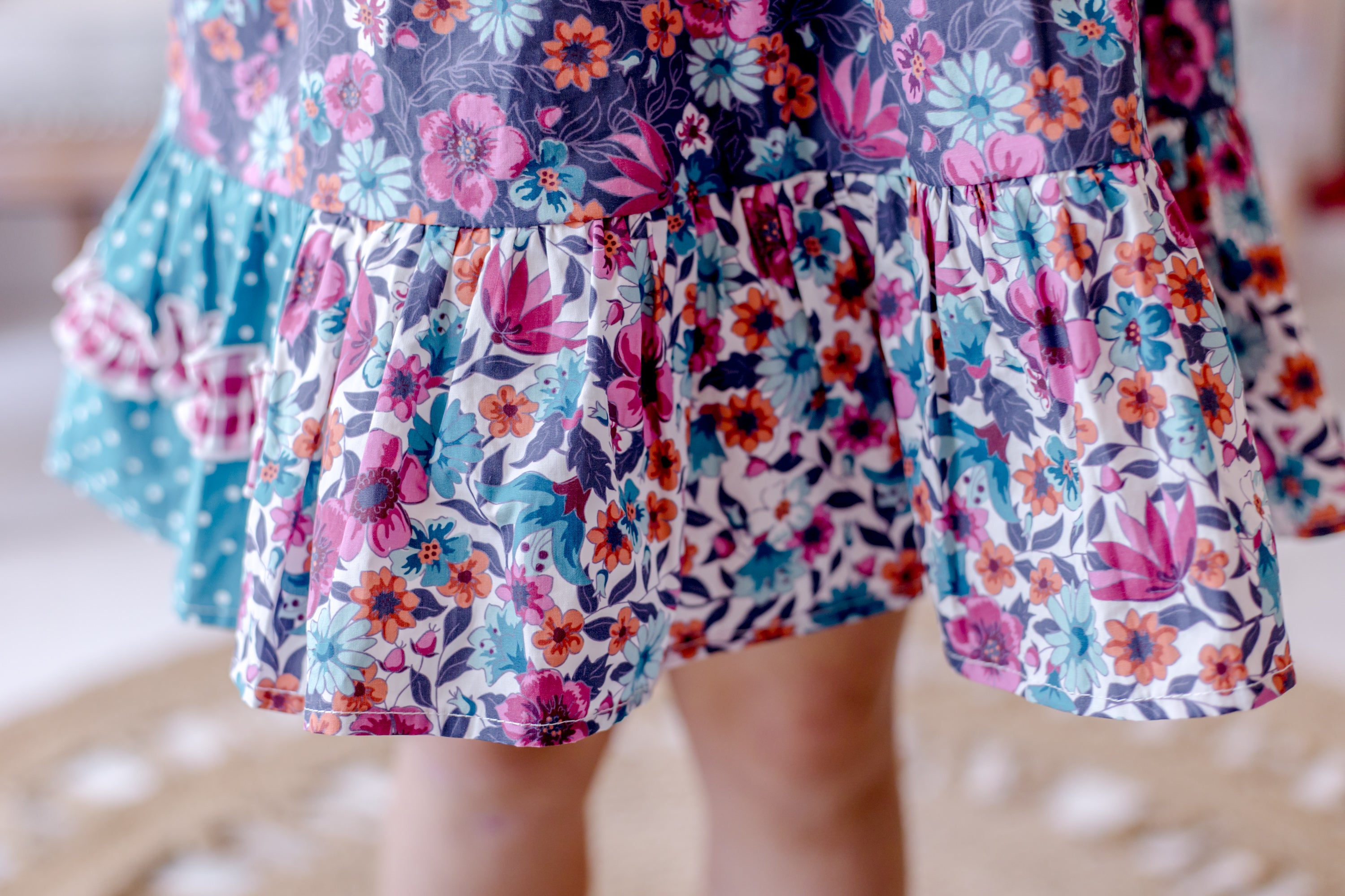 Ruffled Pumpkin Twirl Ribbed Tee