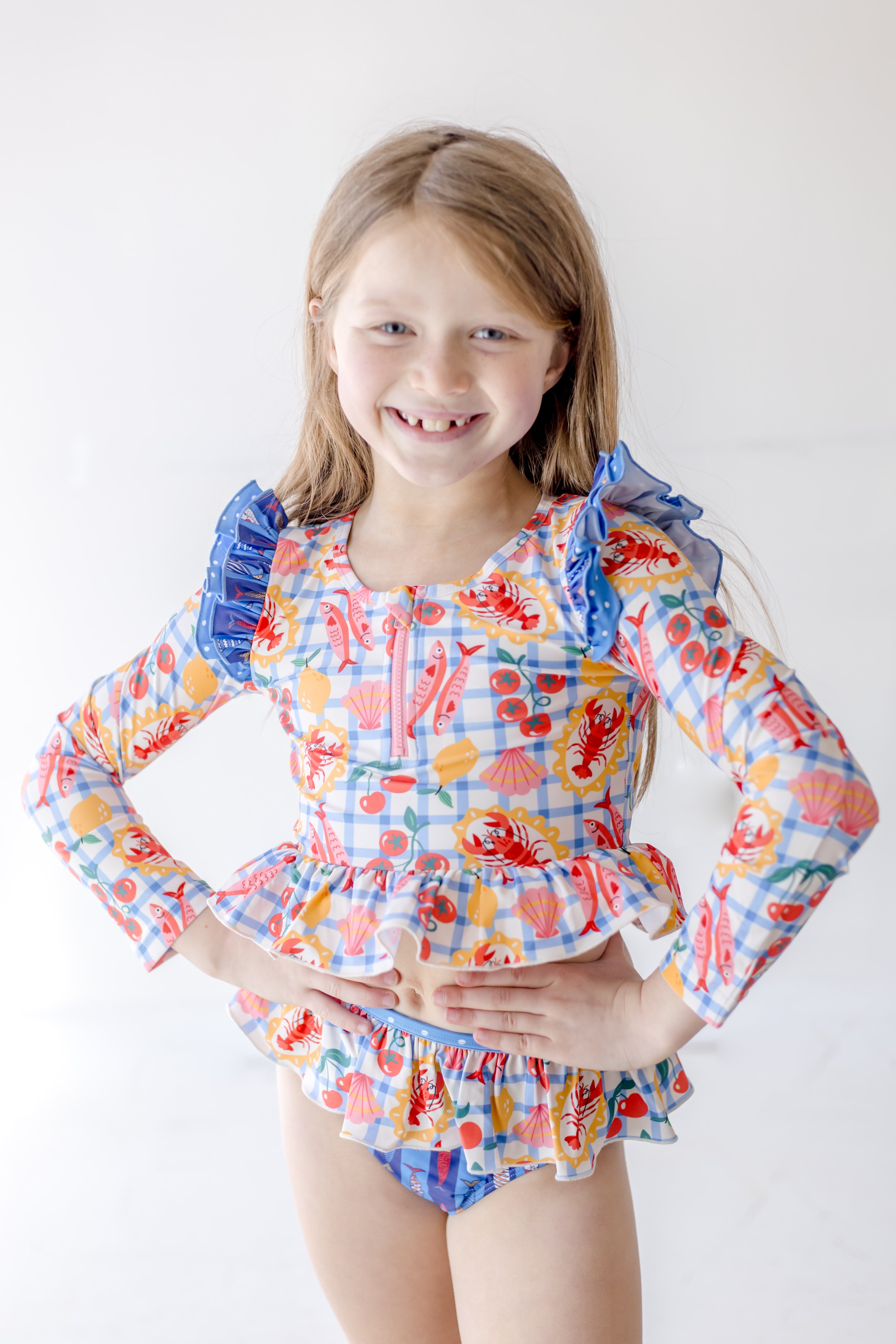 Rash Guard Swimsuit - Long Sleeve | Cherry Coast (Pre-Order)