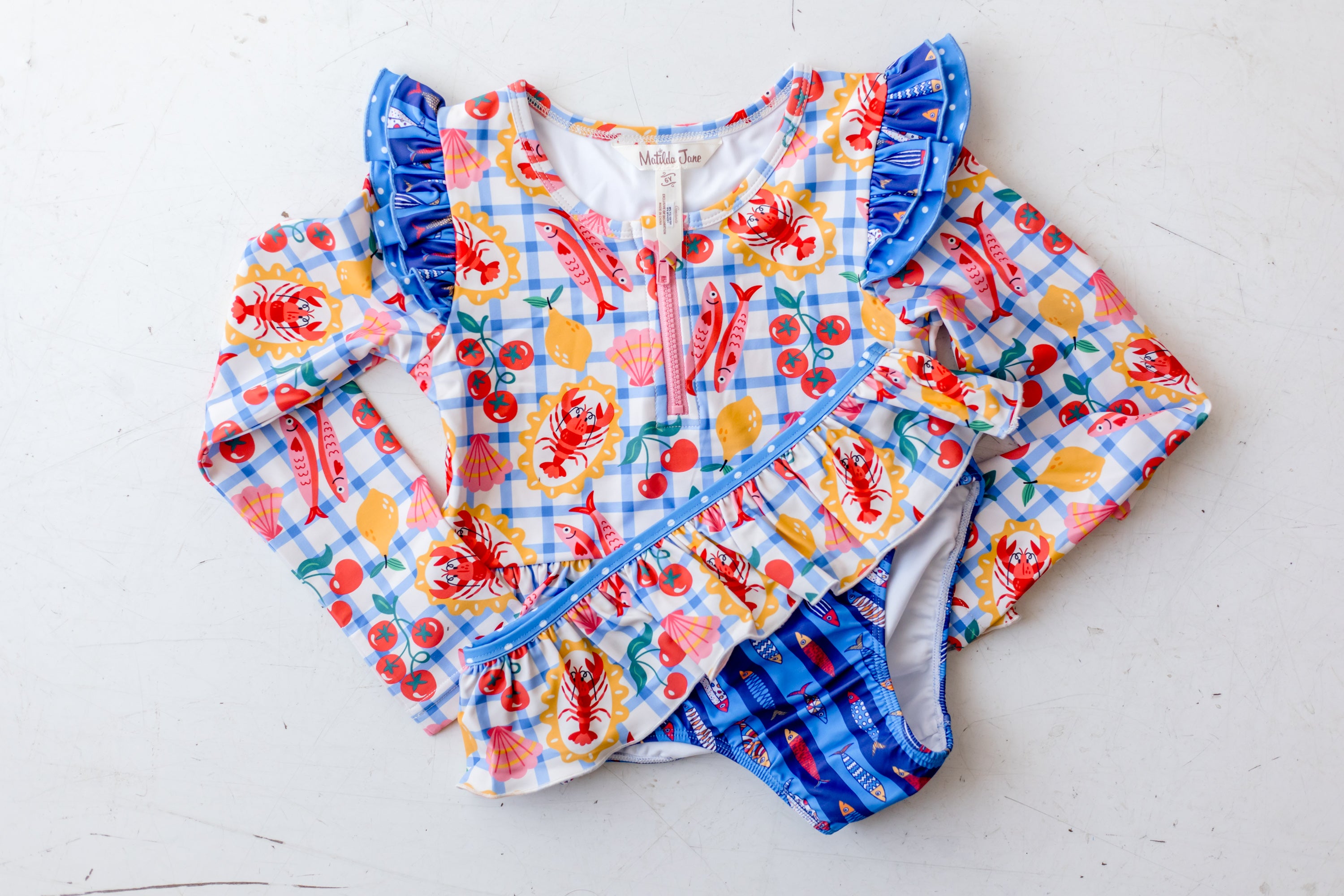 Rash Guard Swimsuit - Long Sleeve | Cherry Coast (Pre-Order)