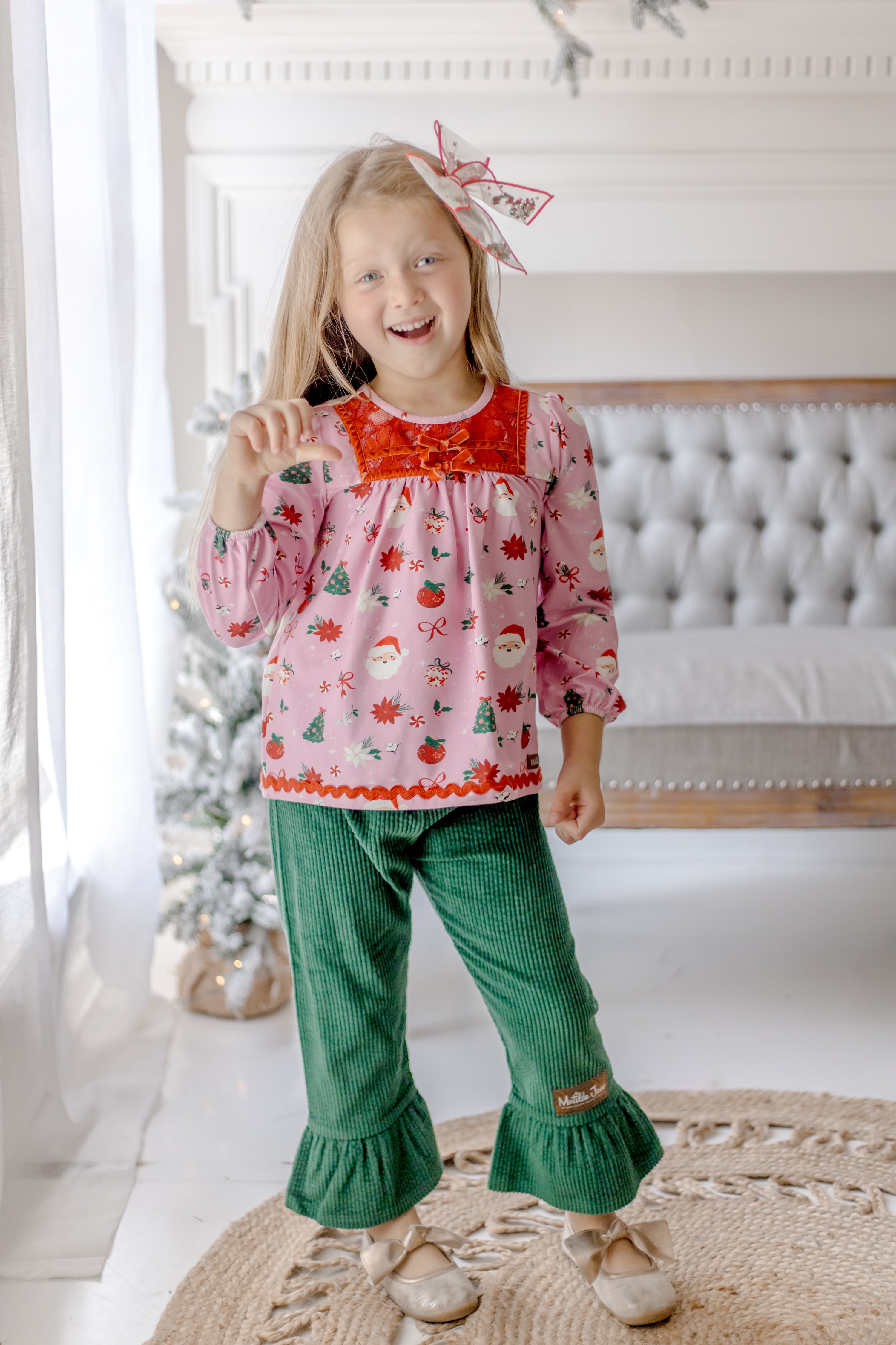 Rosy Cheeks & Jingles Lace Tunic