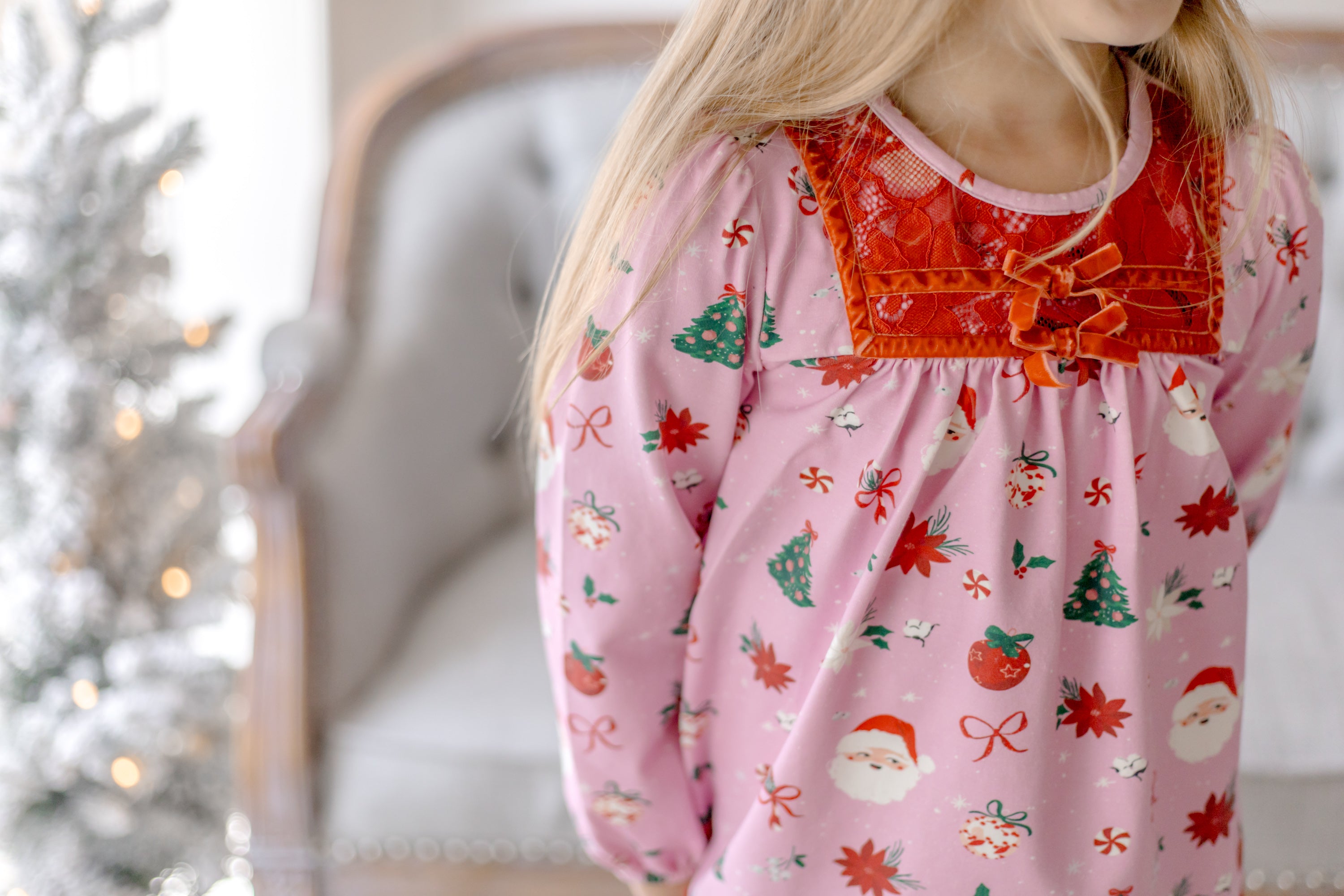Rosy Cheeks & Jingles Lace Tunic