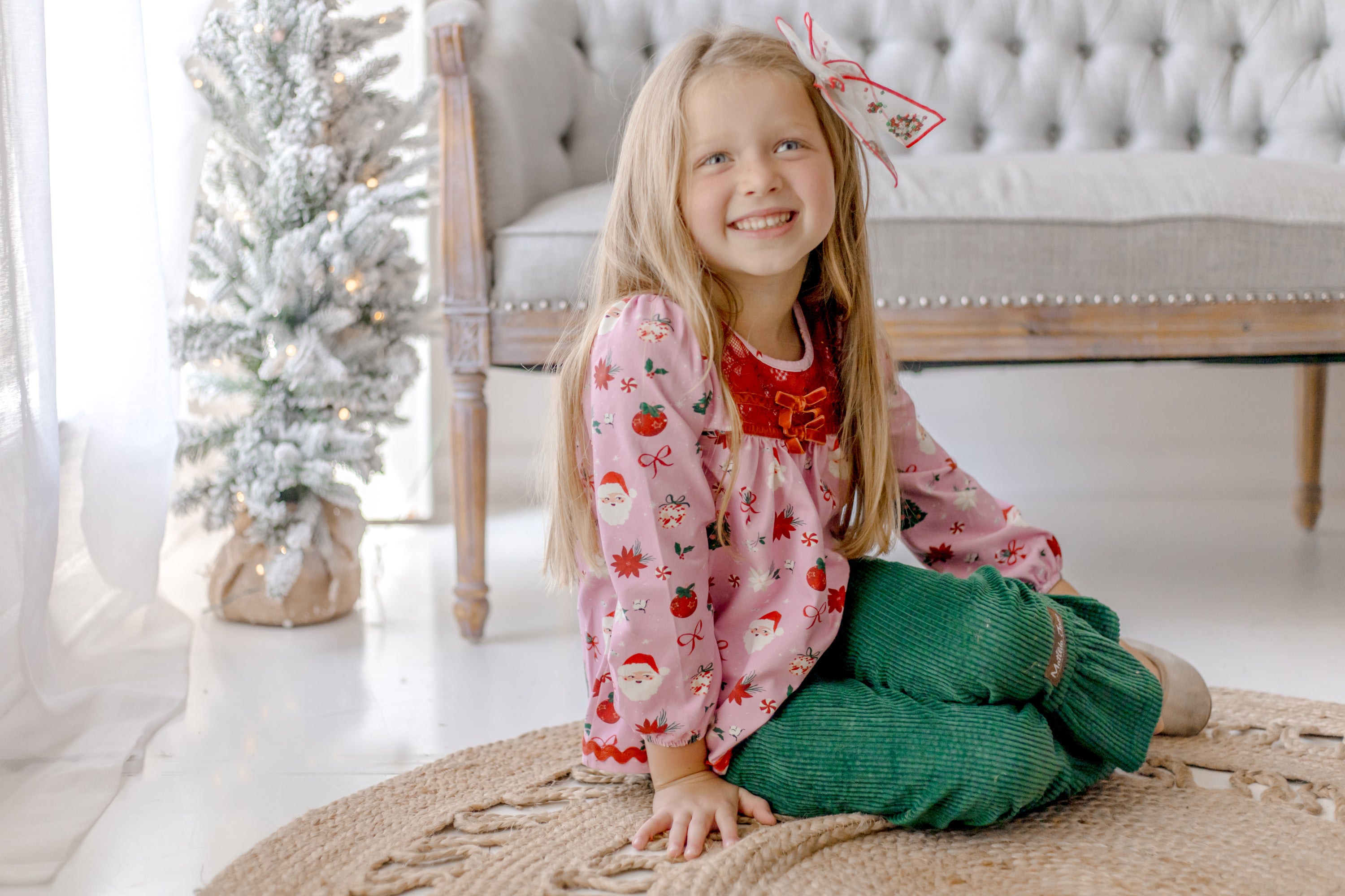 Rosy Cheeks & Jingles Lace Tunic