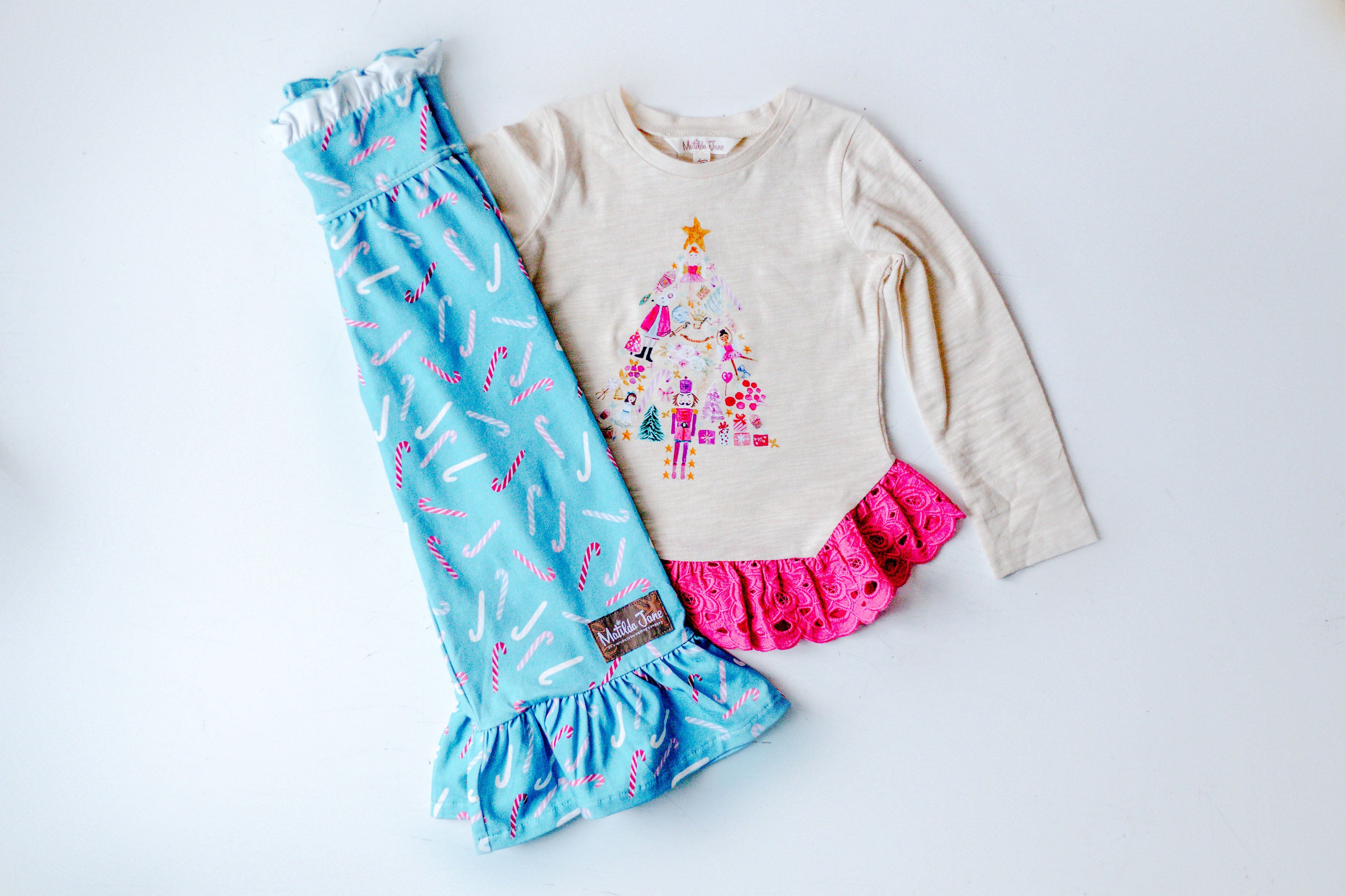 Candy Cane Cutie Big Ruffle Leggings