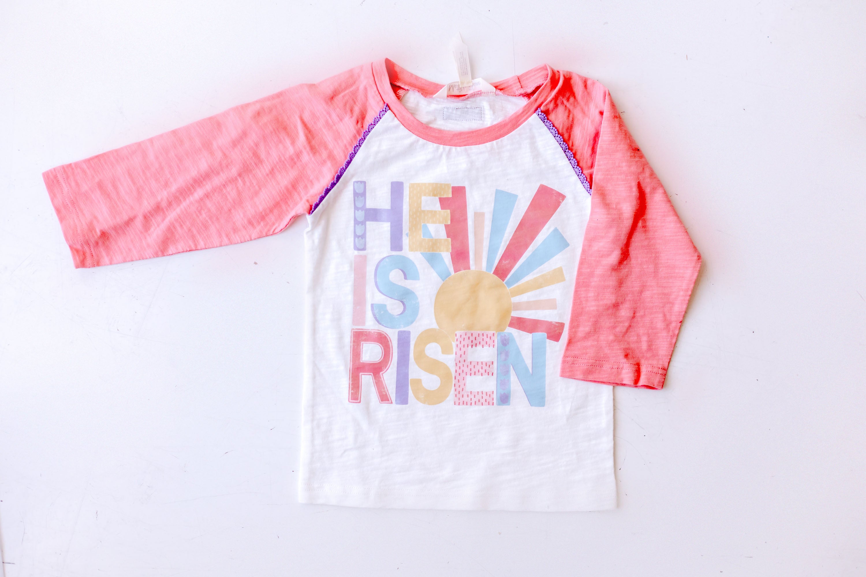 He Is Risen Raglan Top
