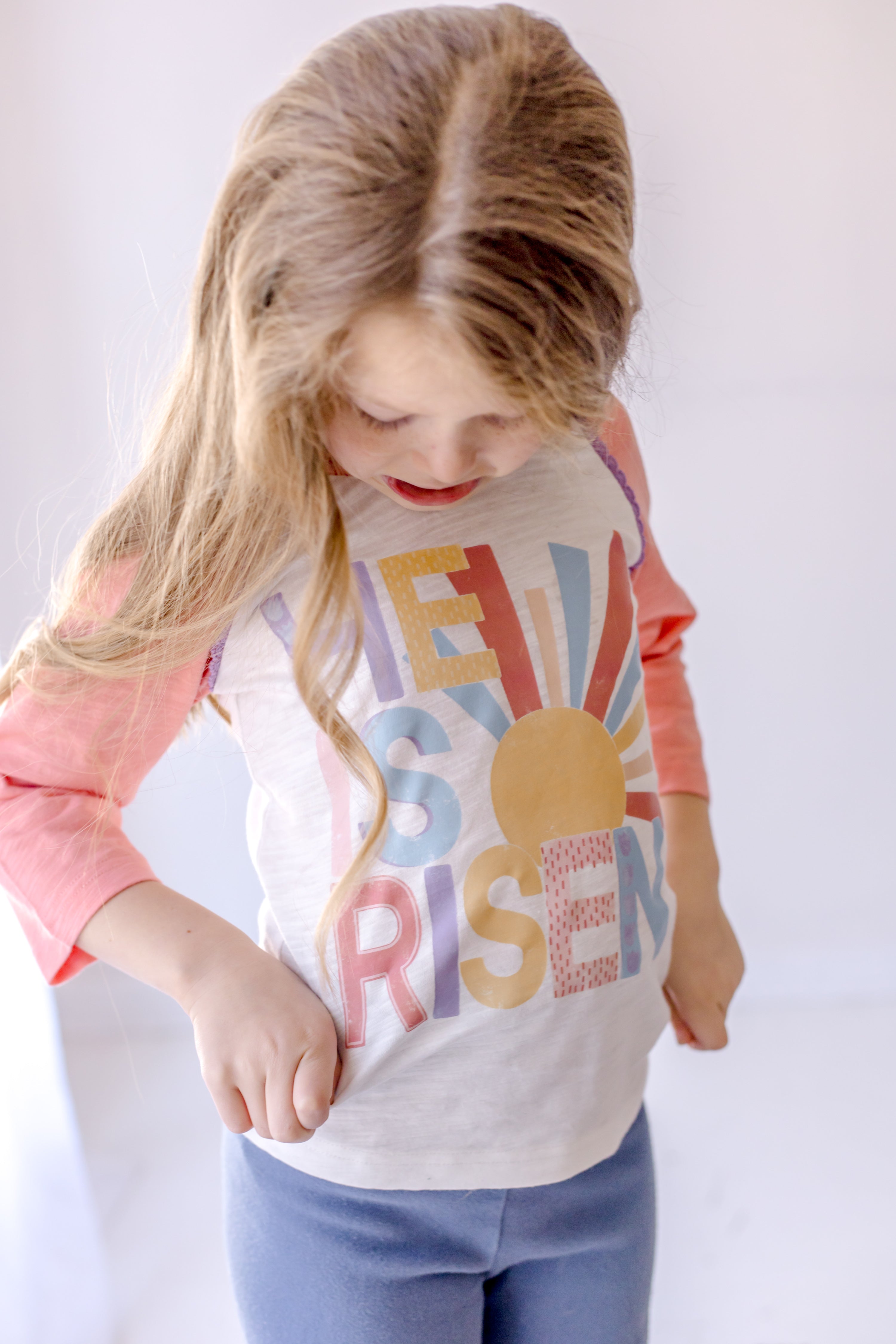 He Is Risen Raglan Top