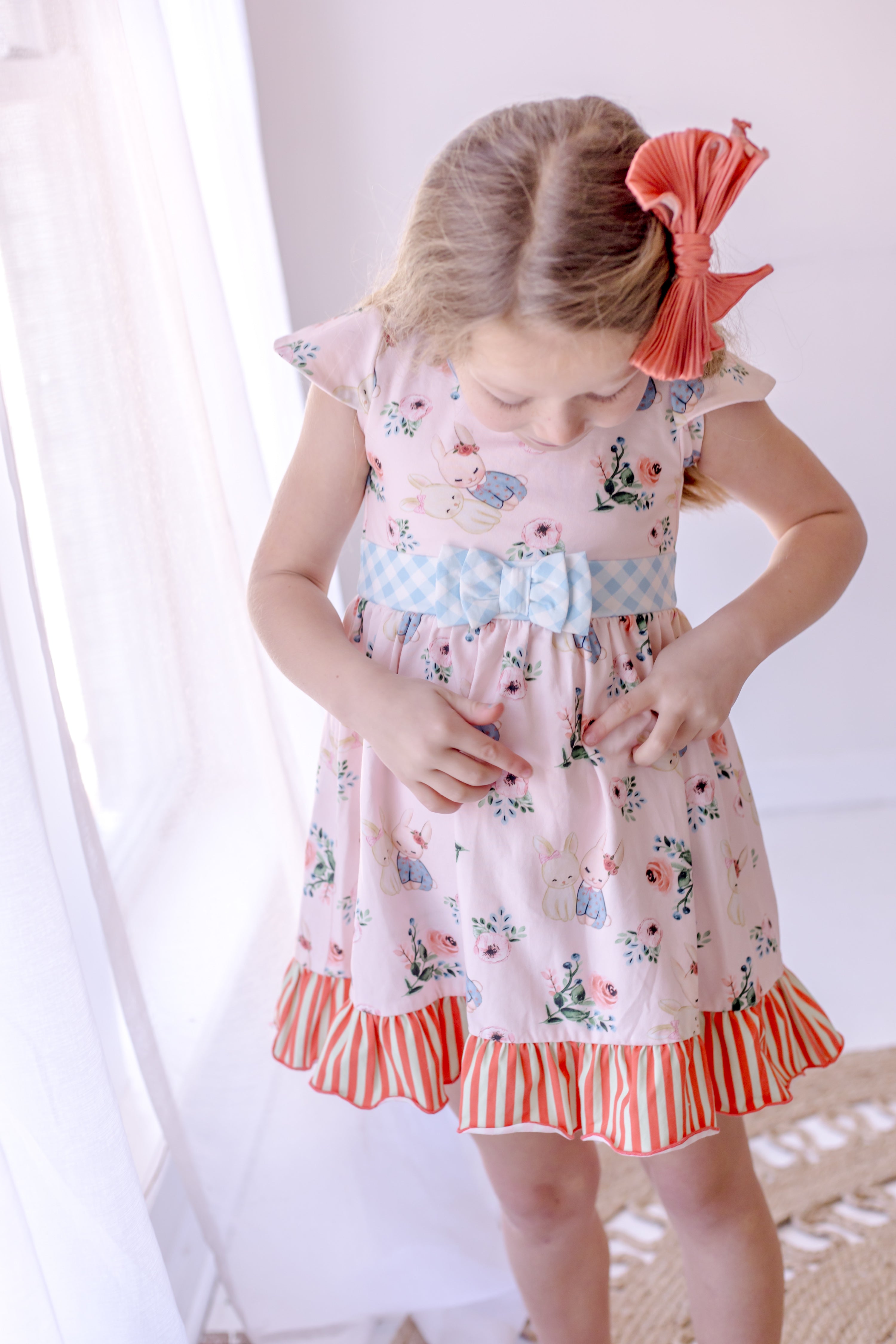 Some Bunny Loves You Bow Dress