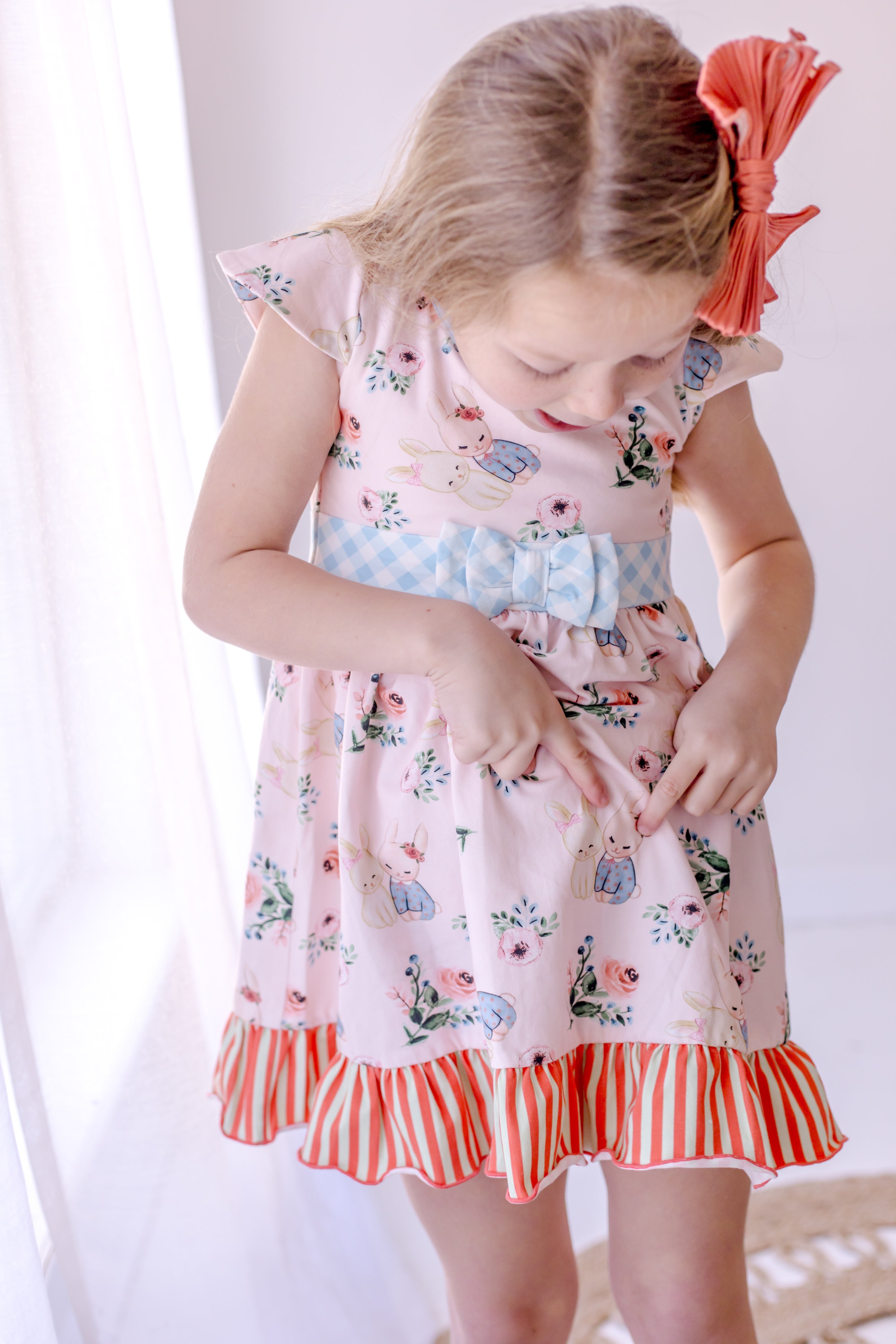 Some Bunny Loves You Bow Dress