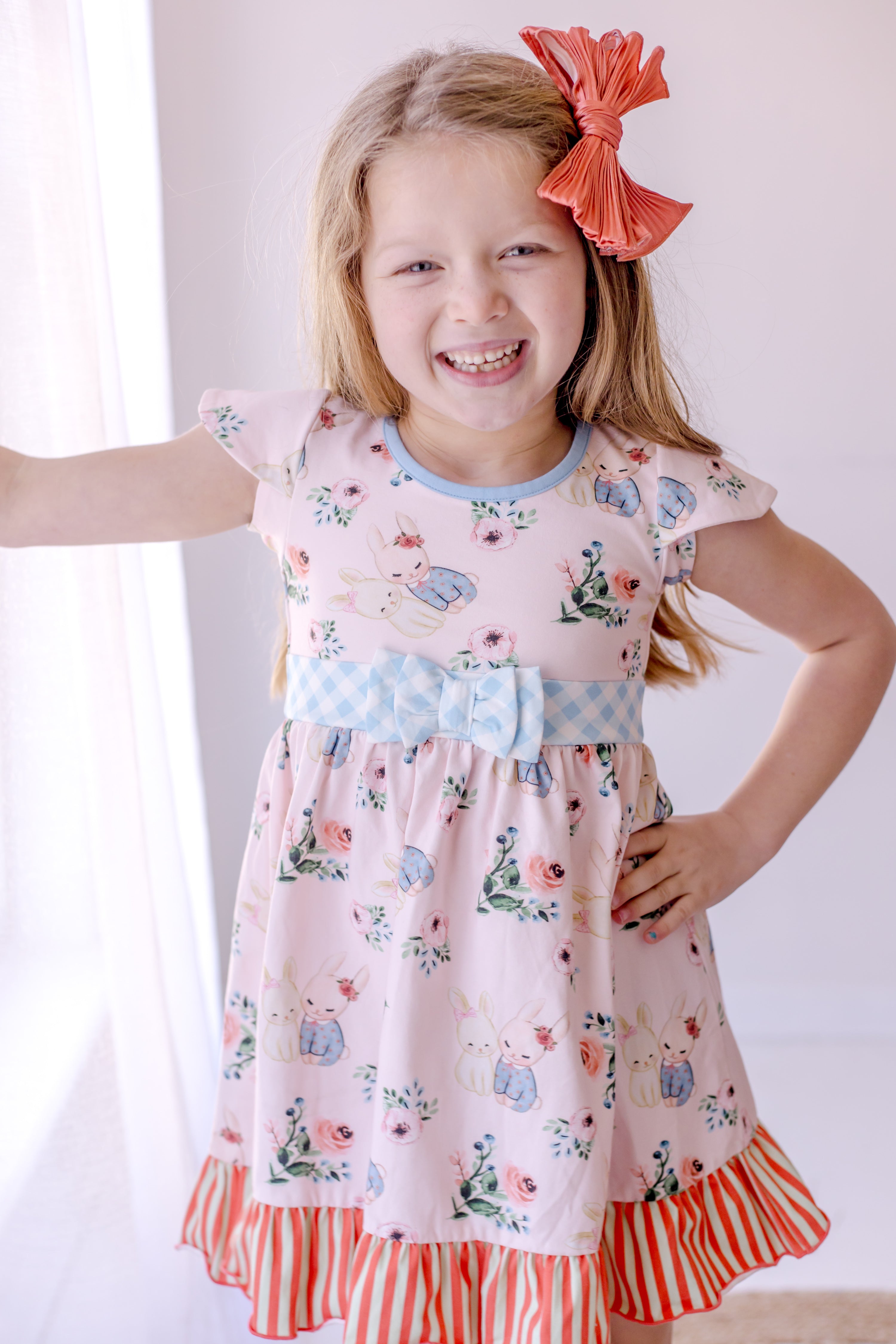 Some Bunny Loves You Bow Dress