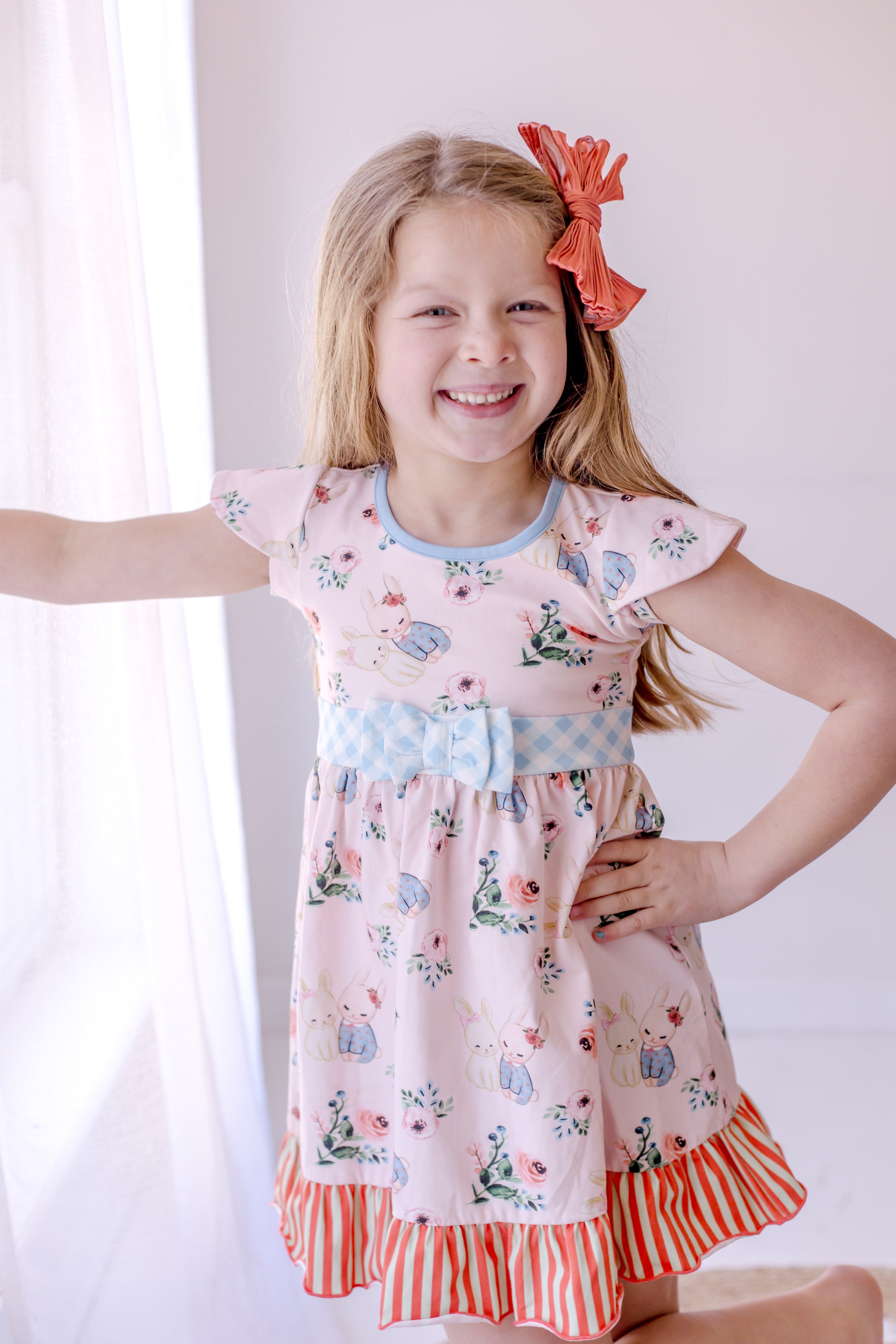 Some Bunny Loves You Bow Dress