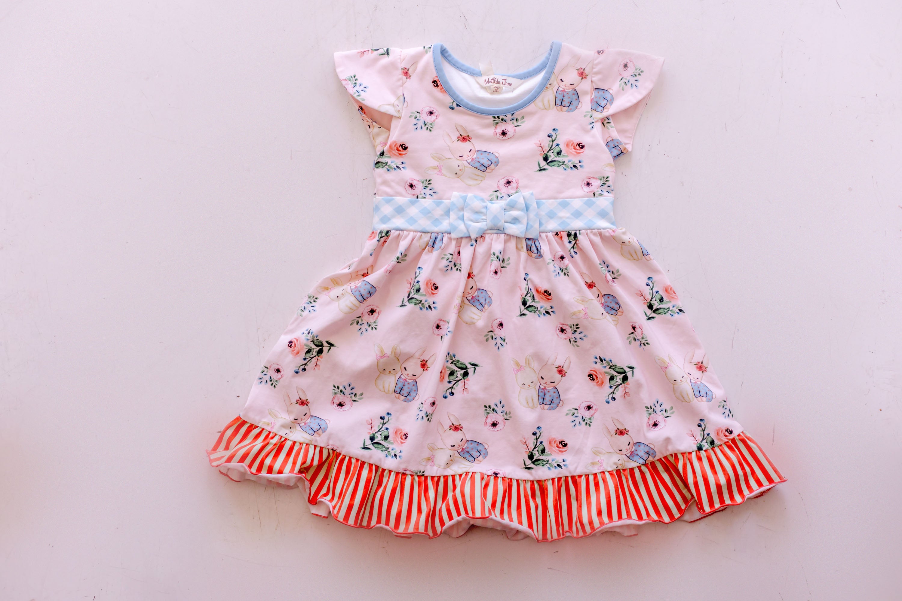 Some Bunny Loves You Bow Dress