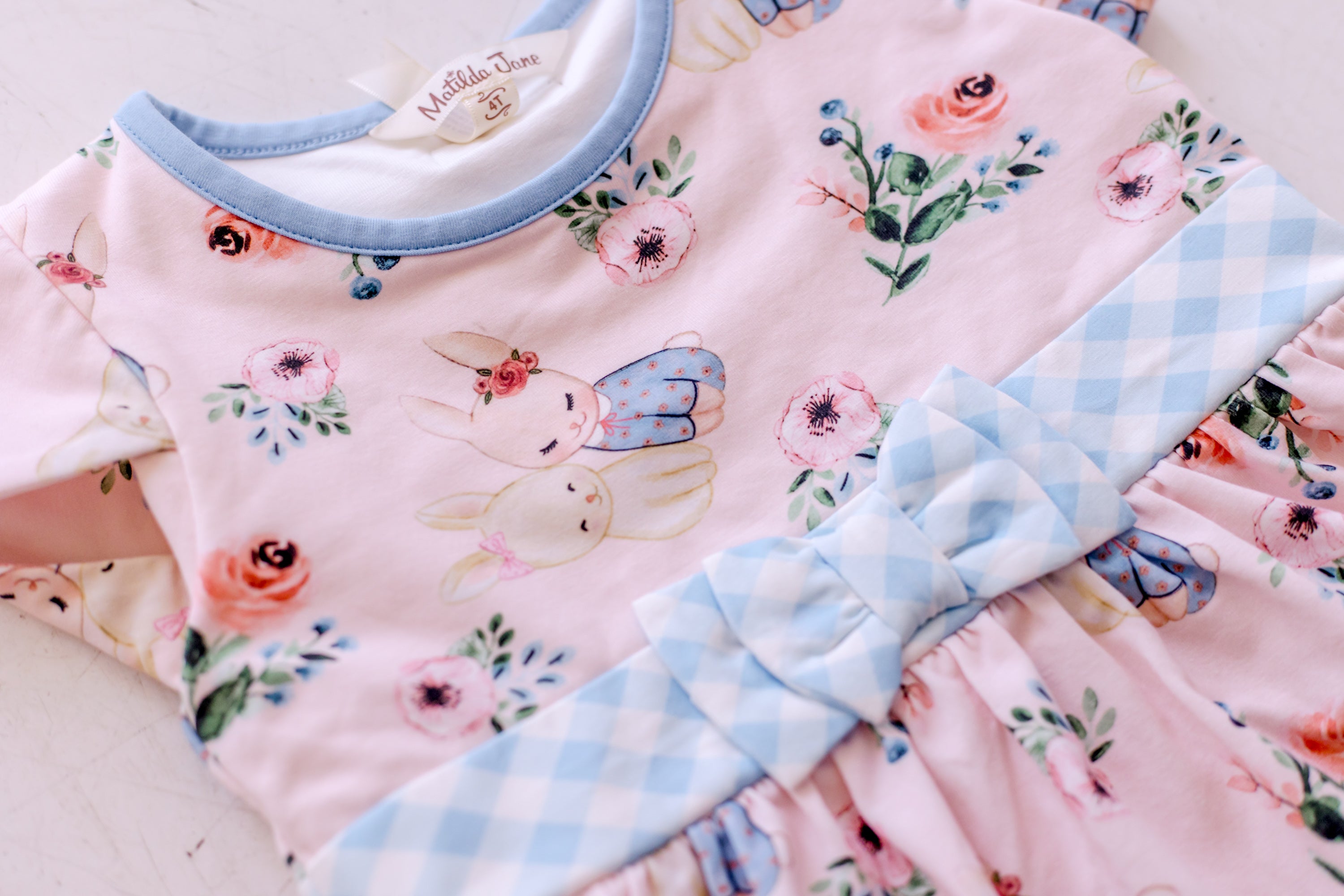 Some Bunny Loves You Bow Dress