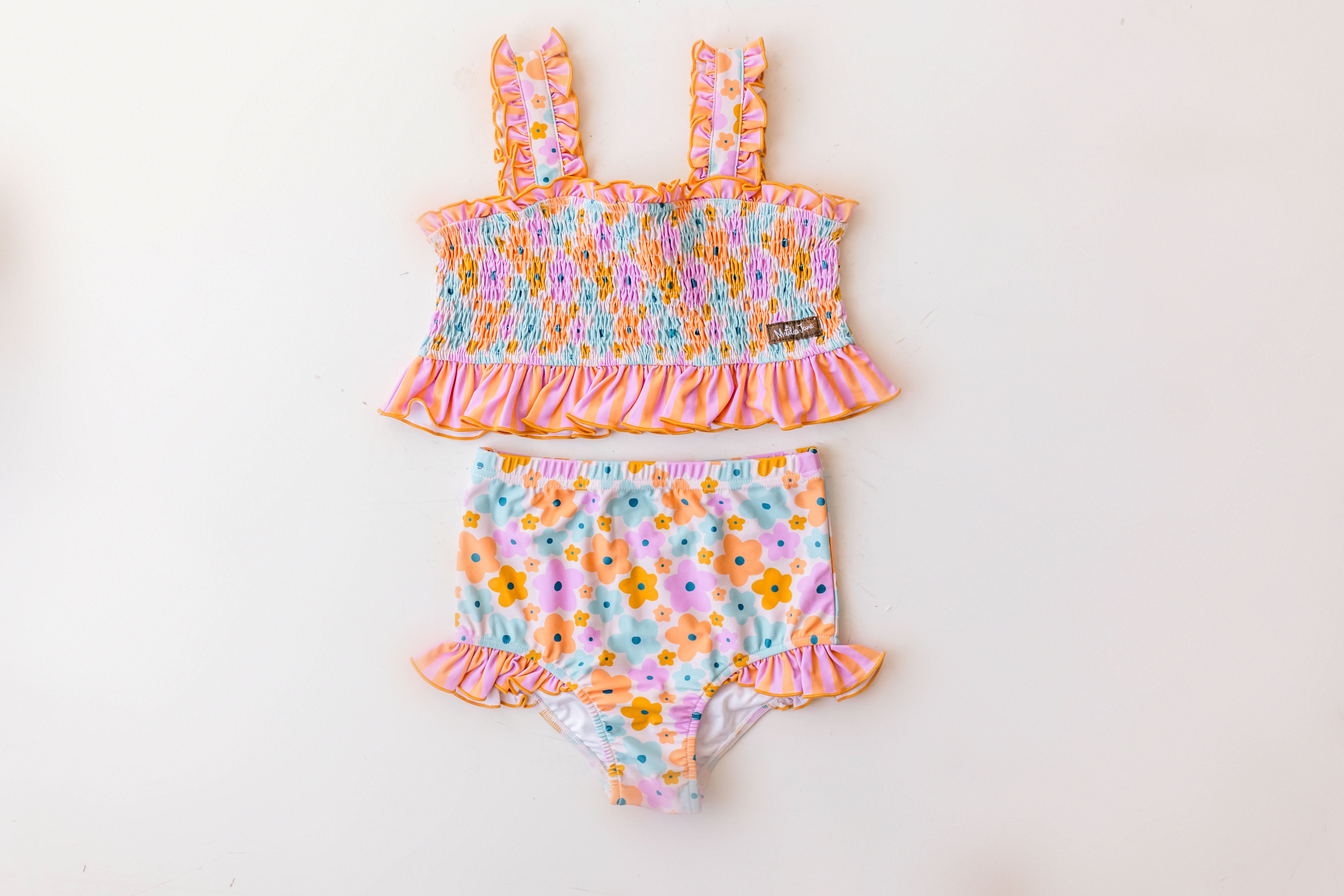 Smocked Swimsuit | Tropical Tango