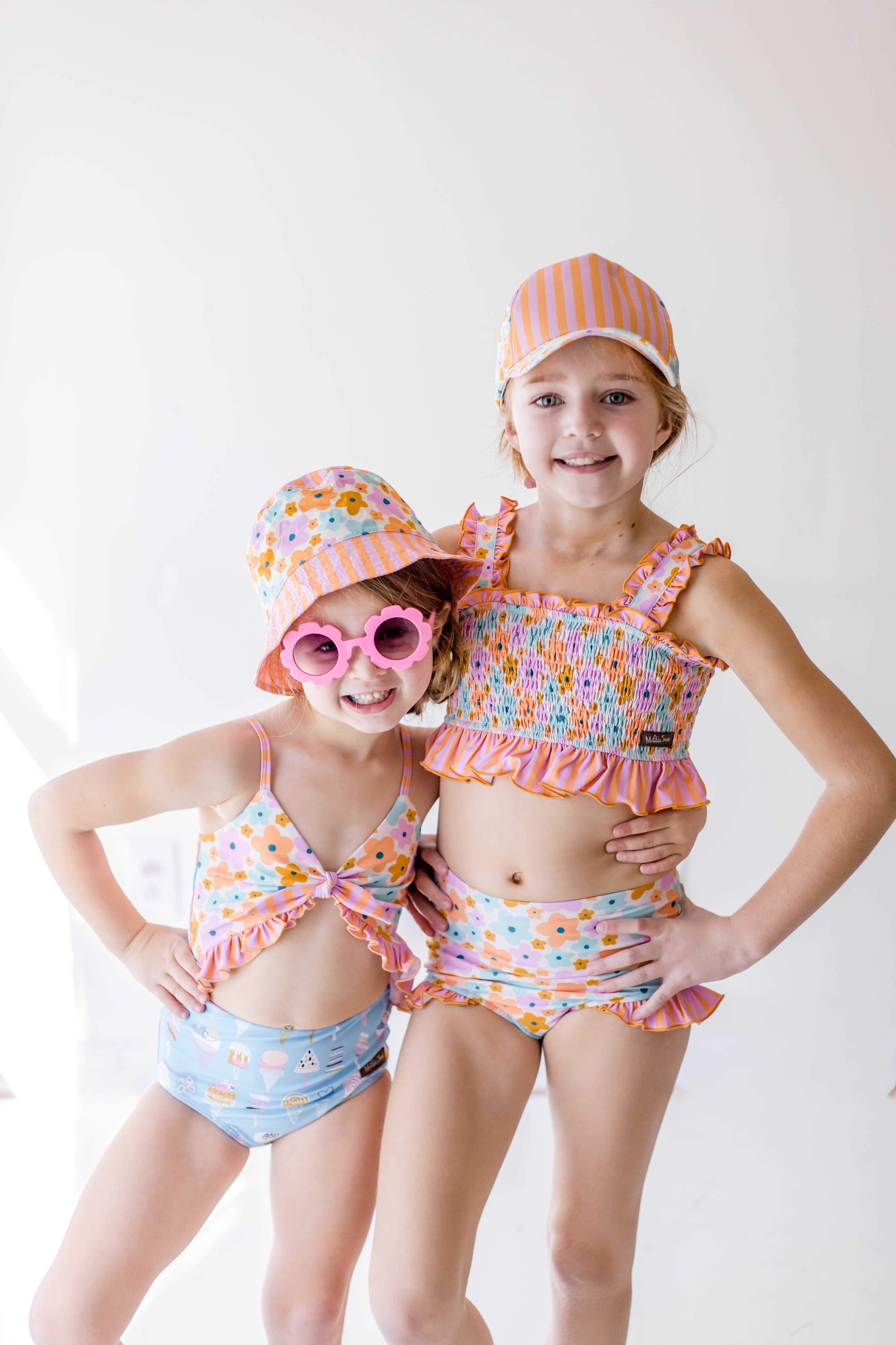 Smocked Swimsuit | Tropical Tango