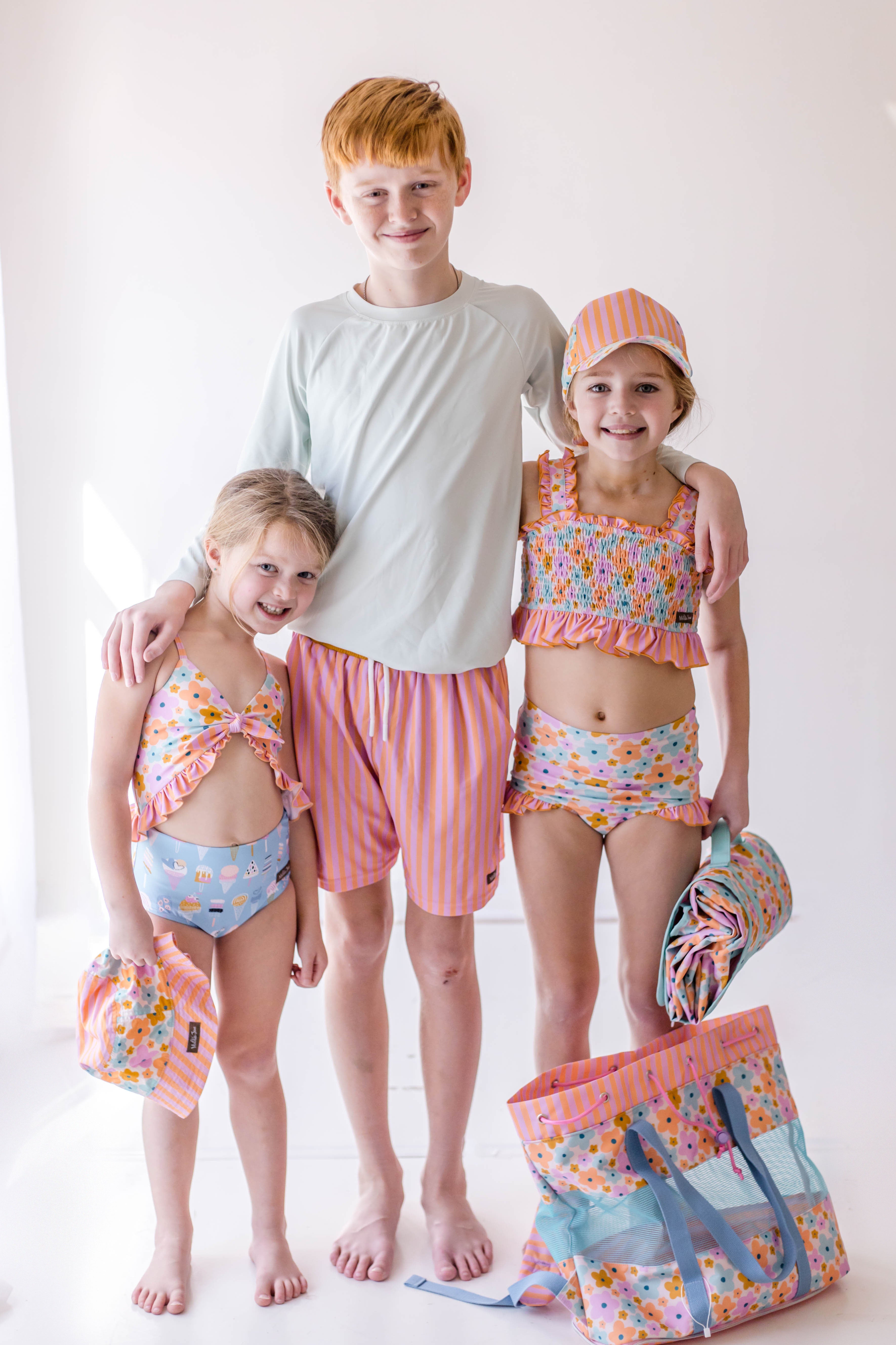 Smocked Swimsuit | Tropical Tango