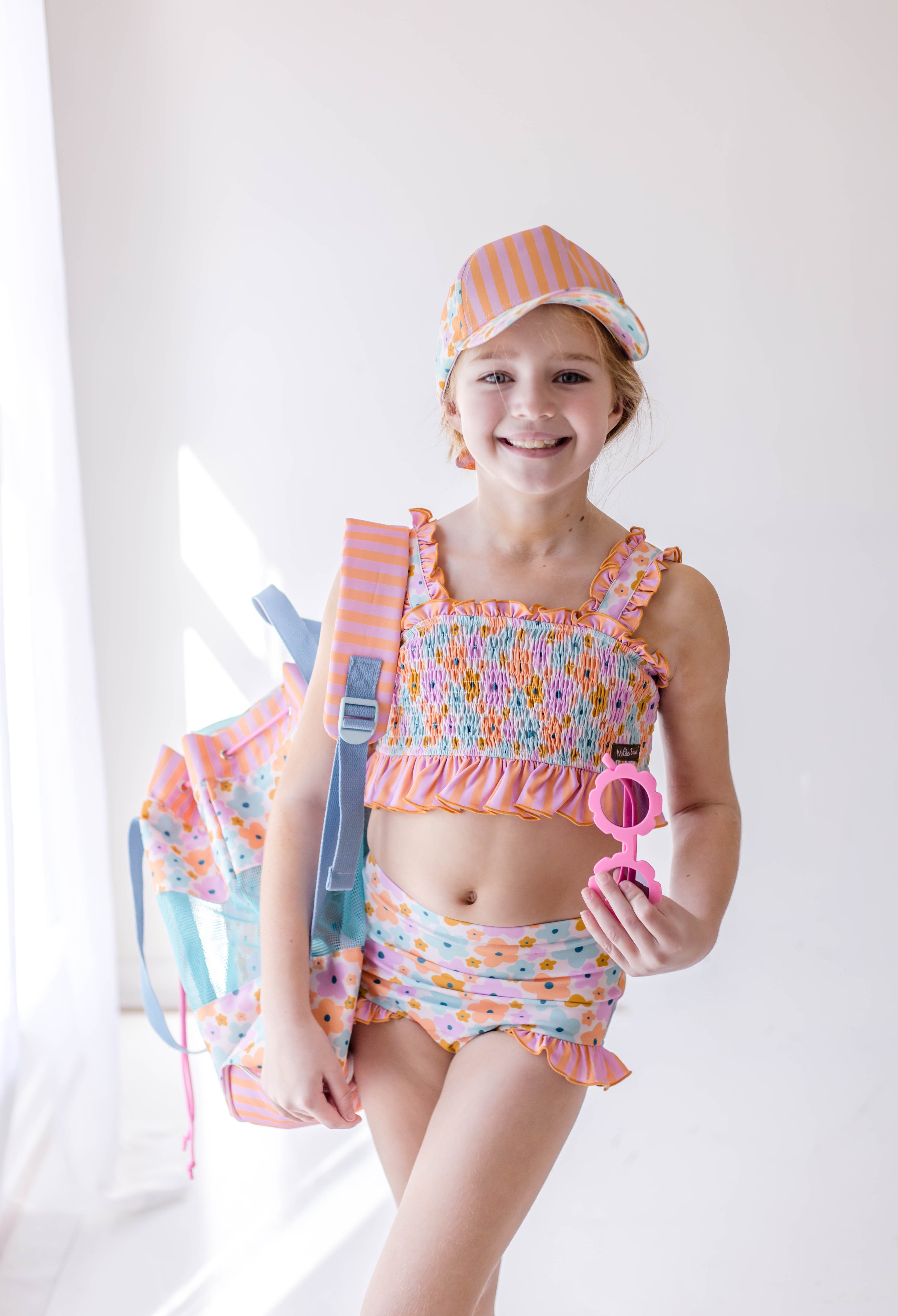 Smocked Swimsuit | Tropical Tango